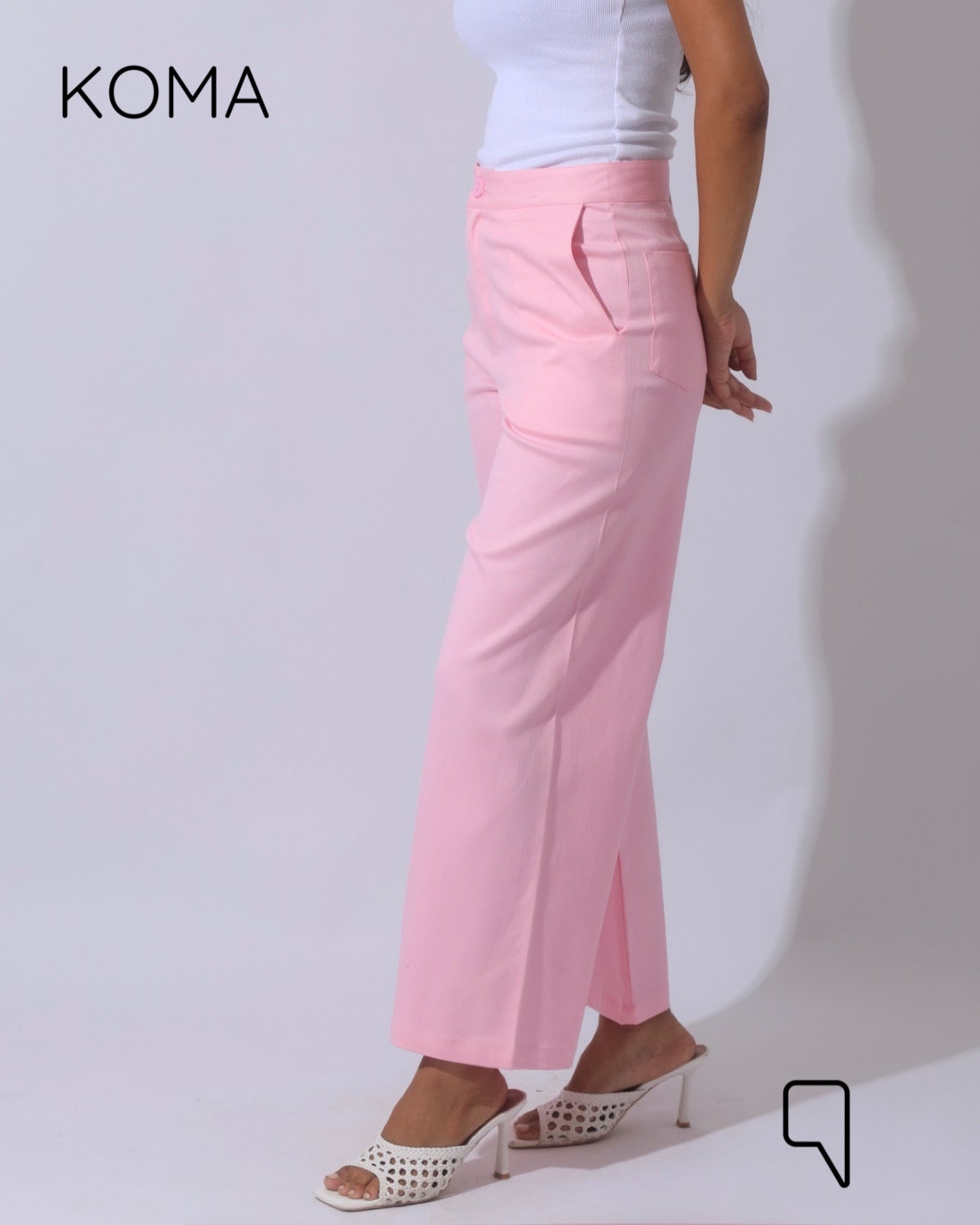 Maddelena Mini Flare Trousers - Pink