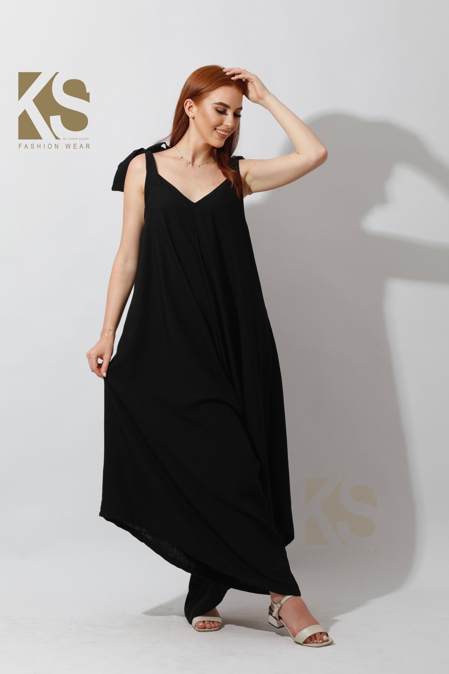 Tied Up Lose Jumpsuit - Black