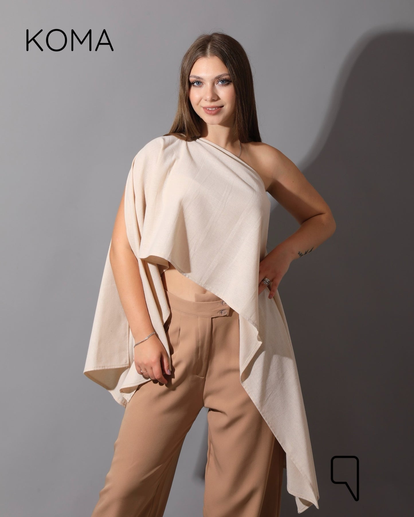 Butterfly Top - Beige