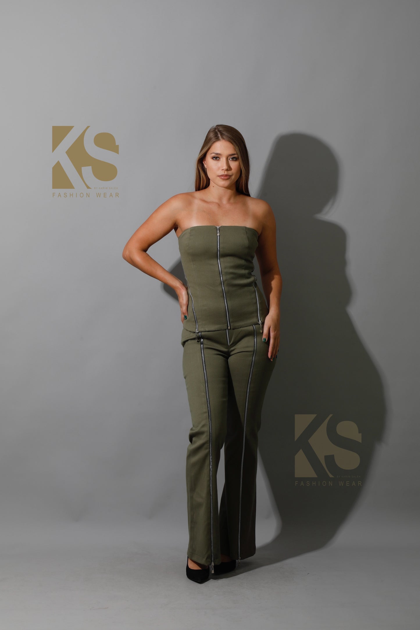 Co-Ord Some Protel Top - Olive
