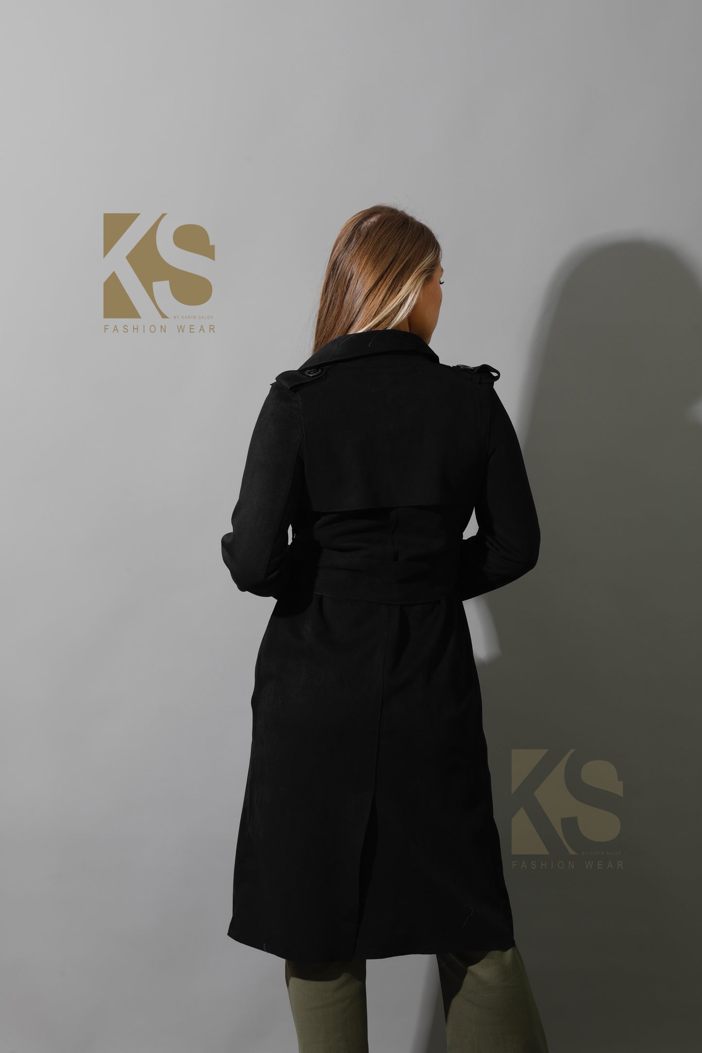 Wrap Trench Cardigan - Black