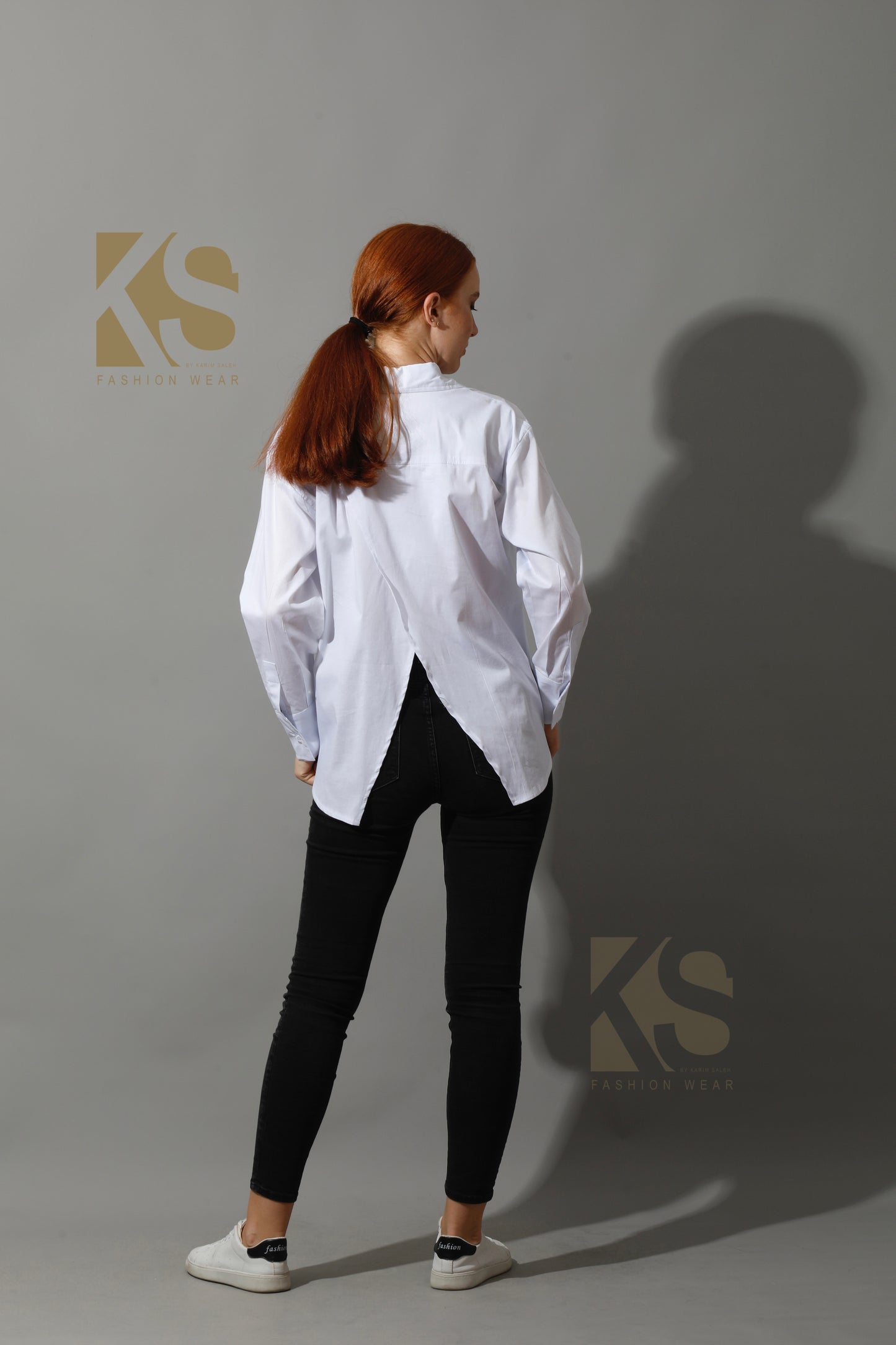 Back Slit Shirt - White