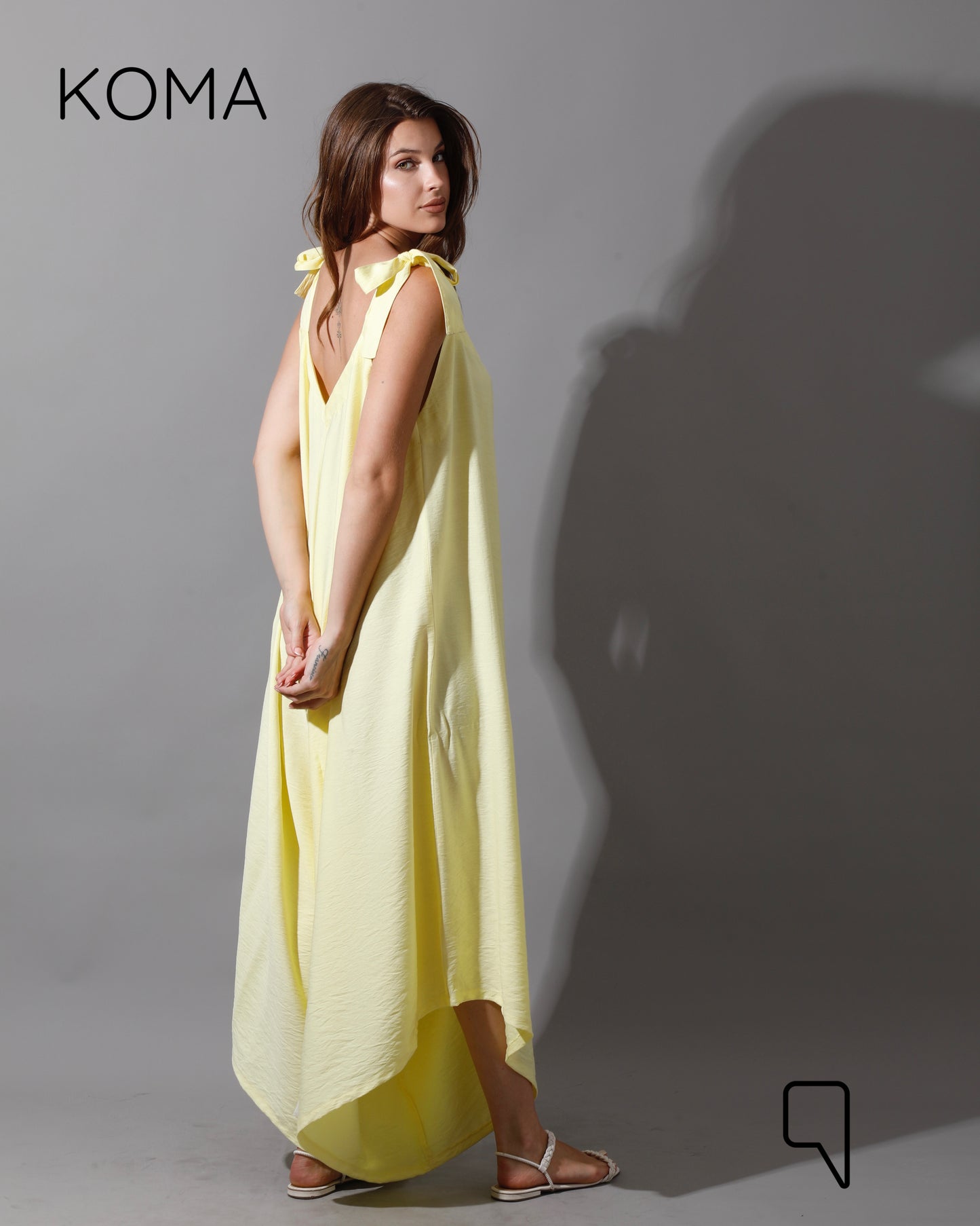 Tied Up Lose Jumpsuit - Dusty Yellow