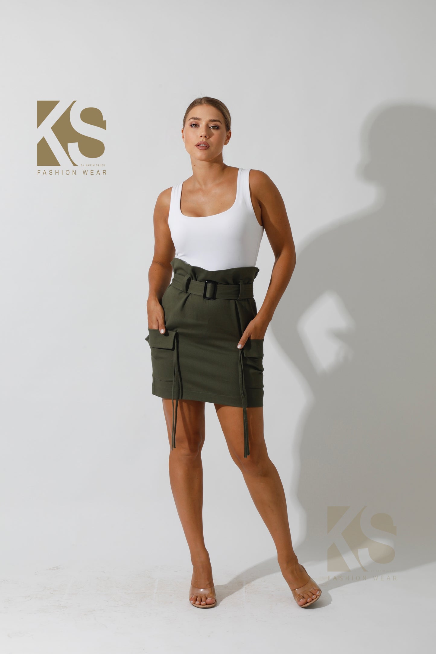 Baggi Short Skirt - Olive