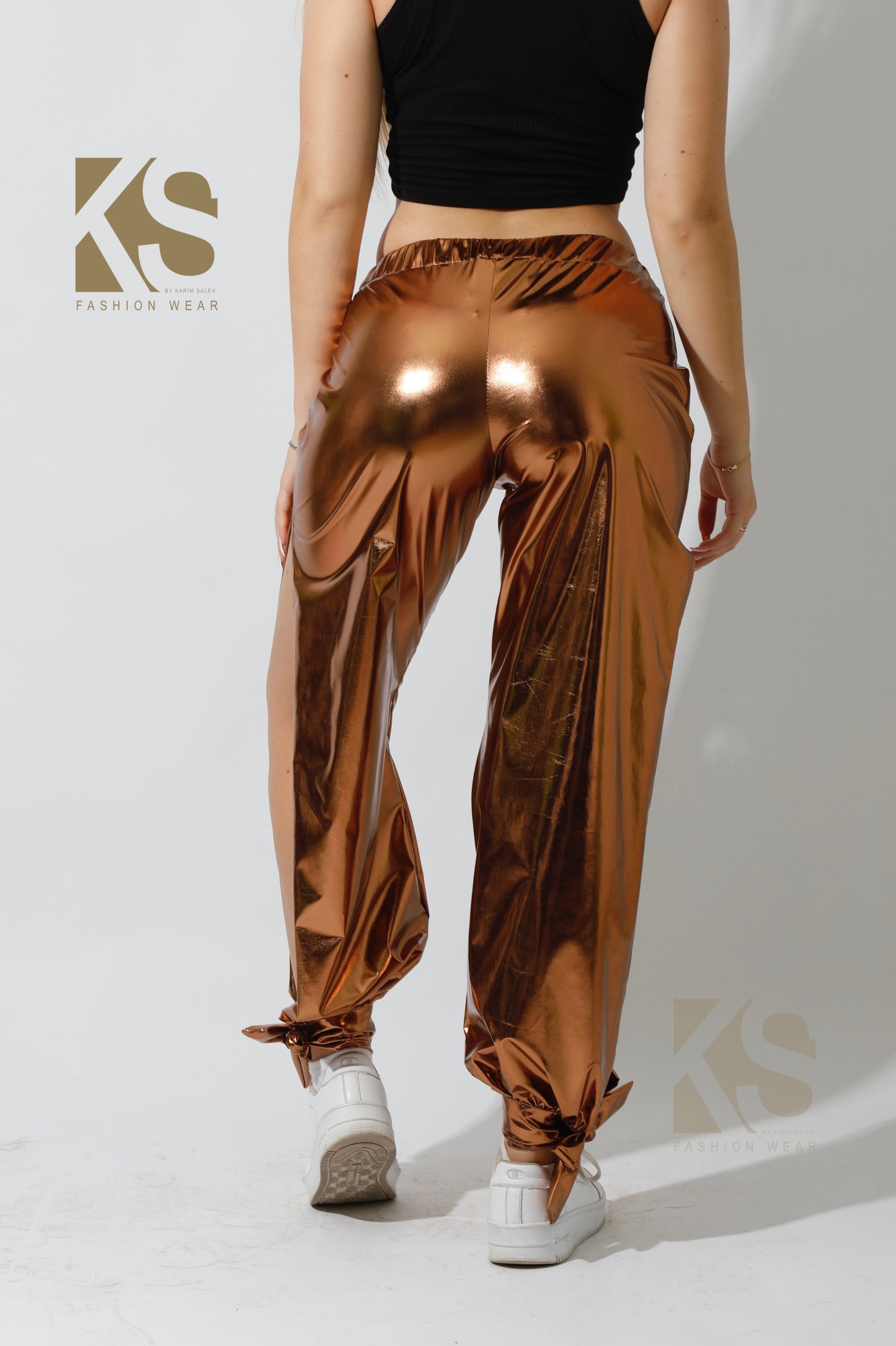 Side Slit Trousers - Dark Gold