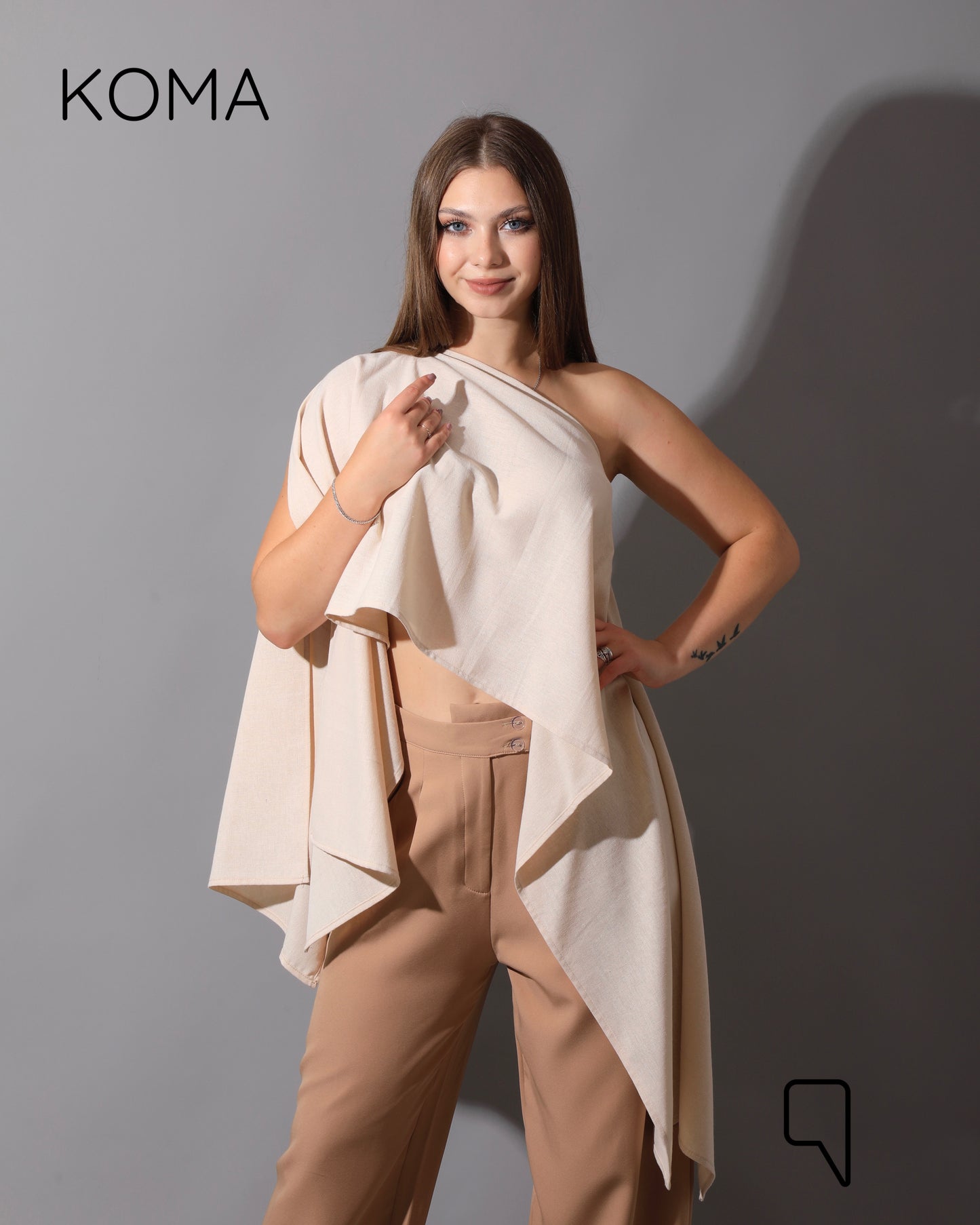 Butterfly Top - Beige