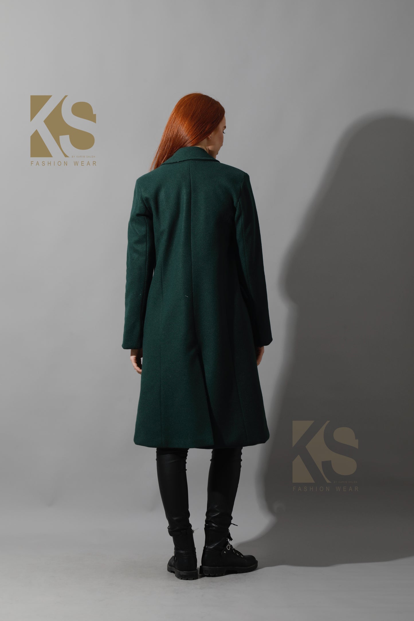 Front Open Coat - Deep Green