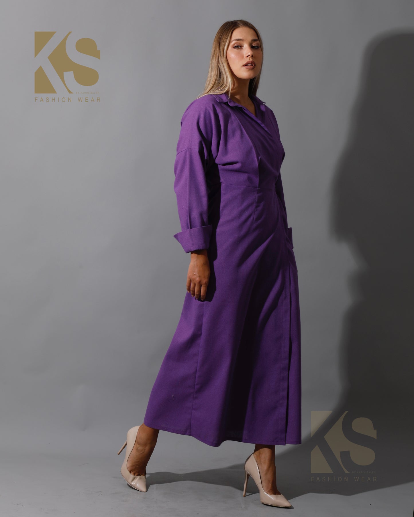 Wrapped Maxi Dress - Purple