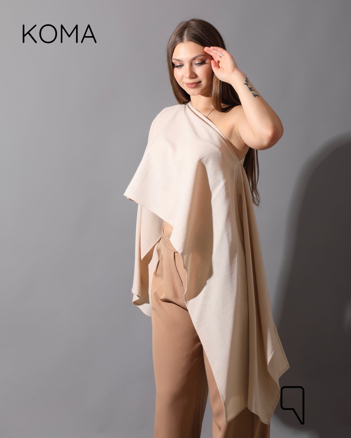 Butterfly Top - Beige