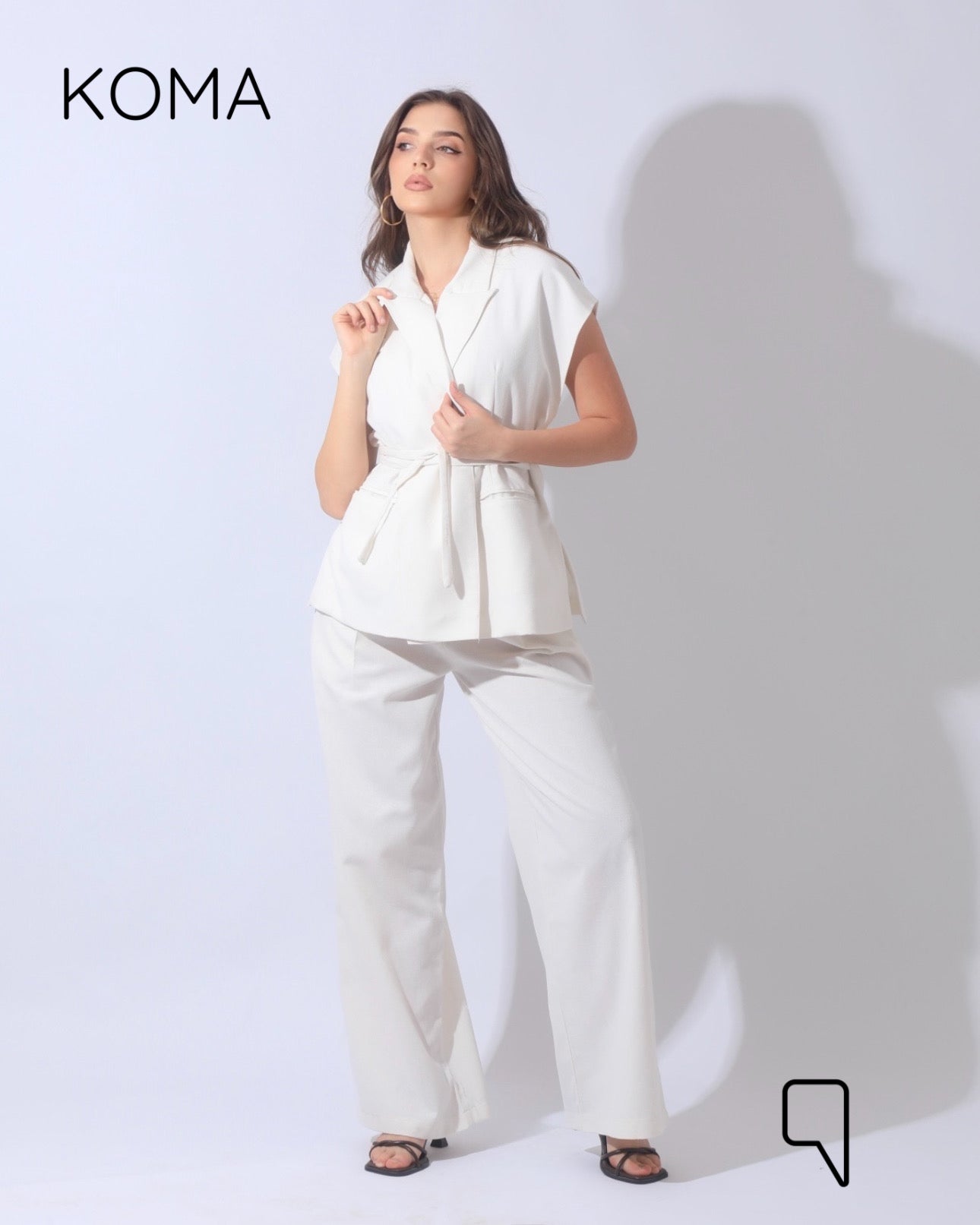 Ariel Lose Fit Trousers - White