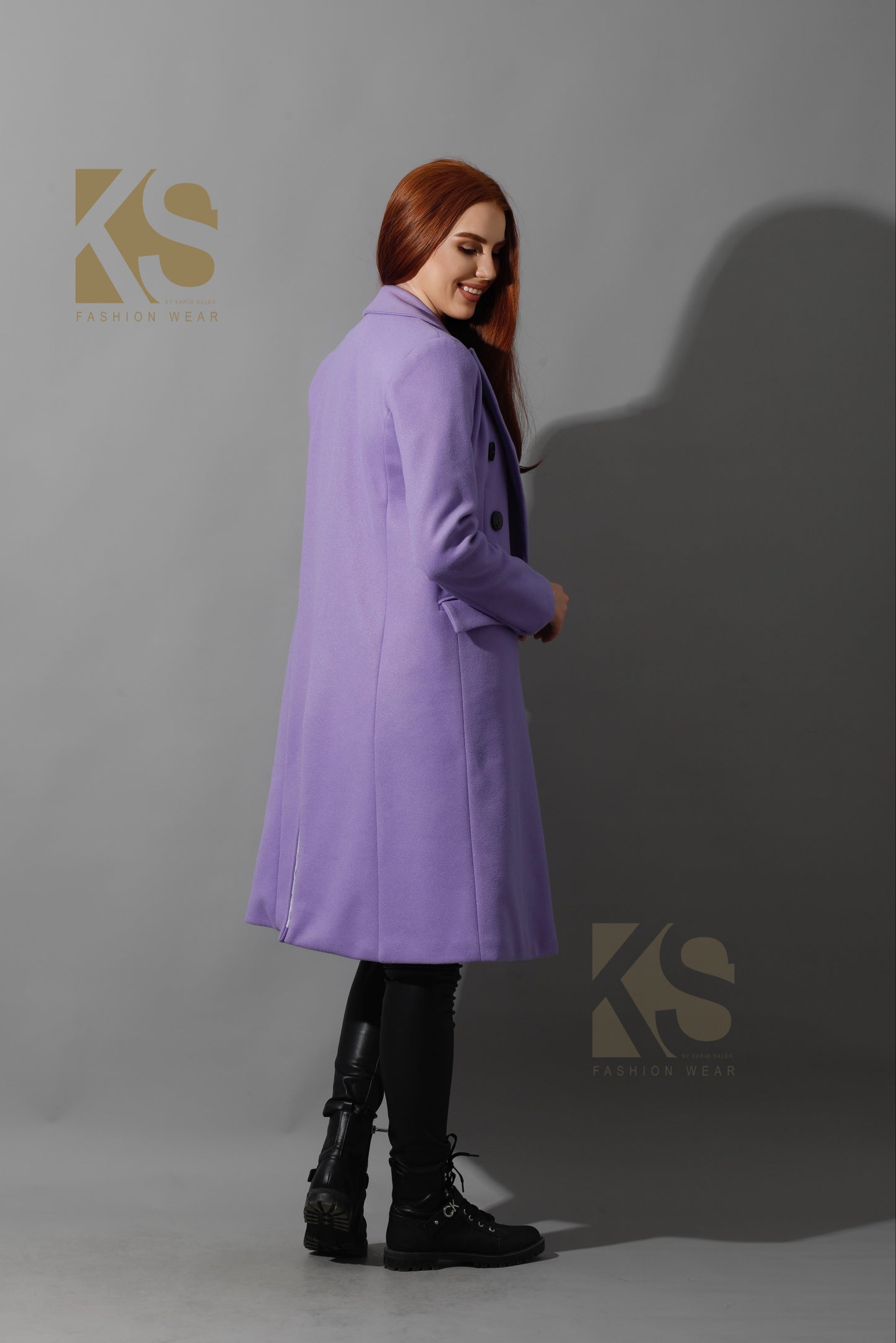 Front Open Coat - Lavender