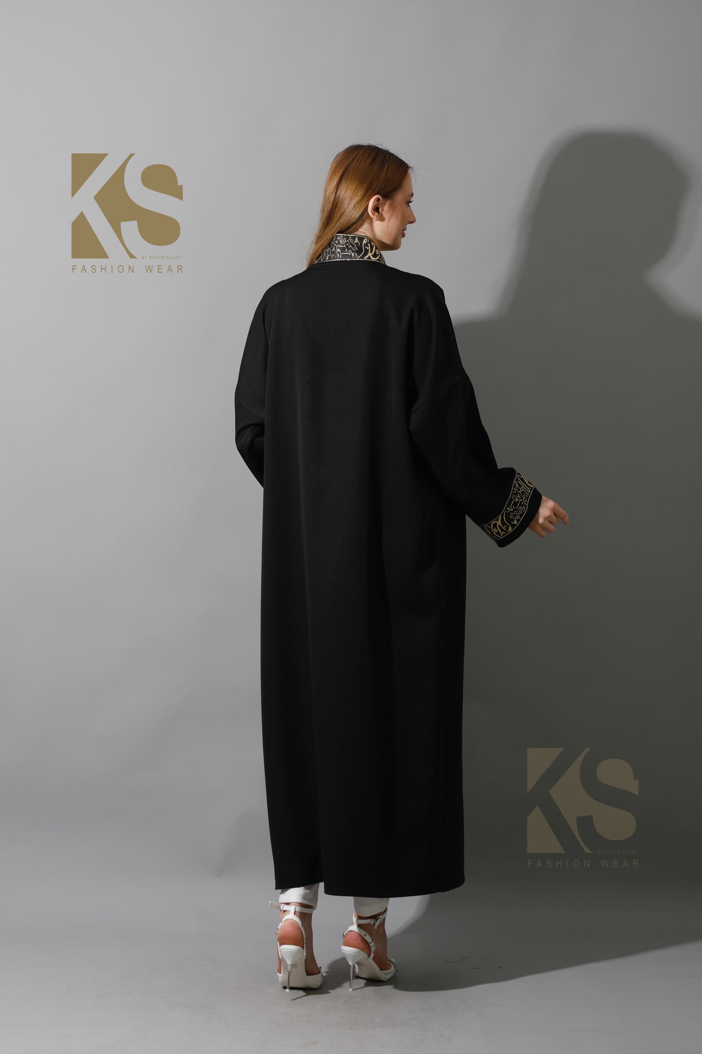 Arabic Long Kaftan - Black & Gold