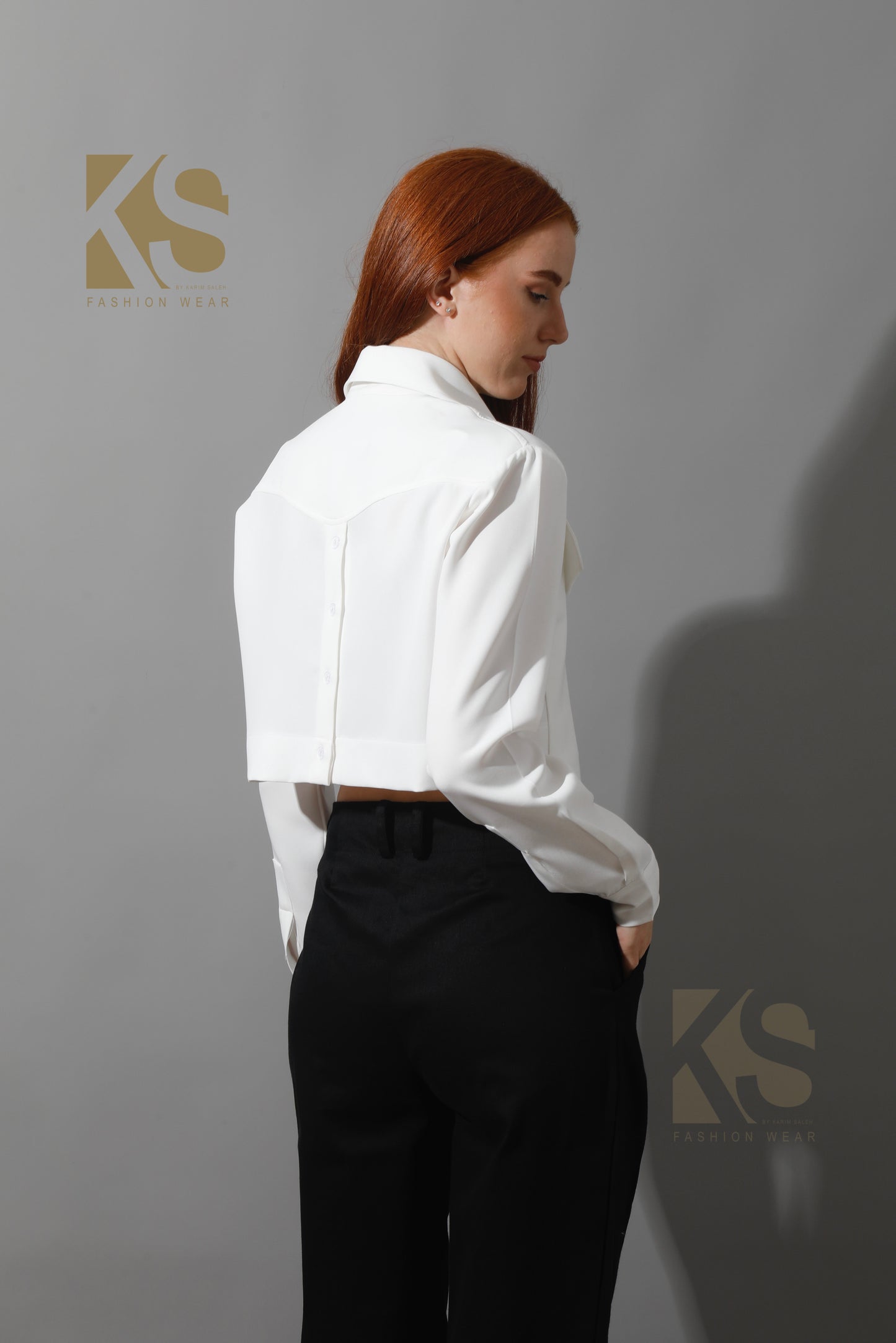 High Rise Paper-Bag Pants - Black