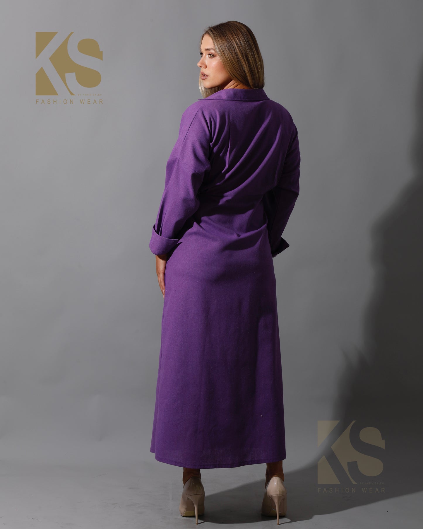 Wrapped Maxi Dress - Purple