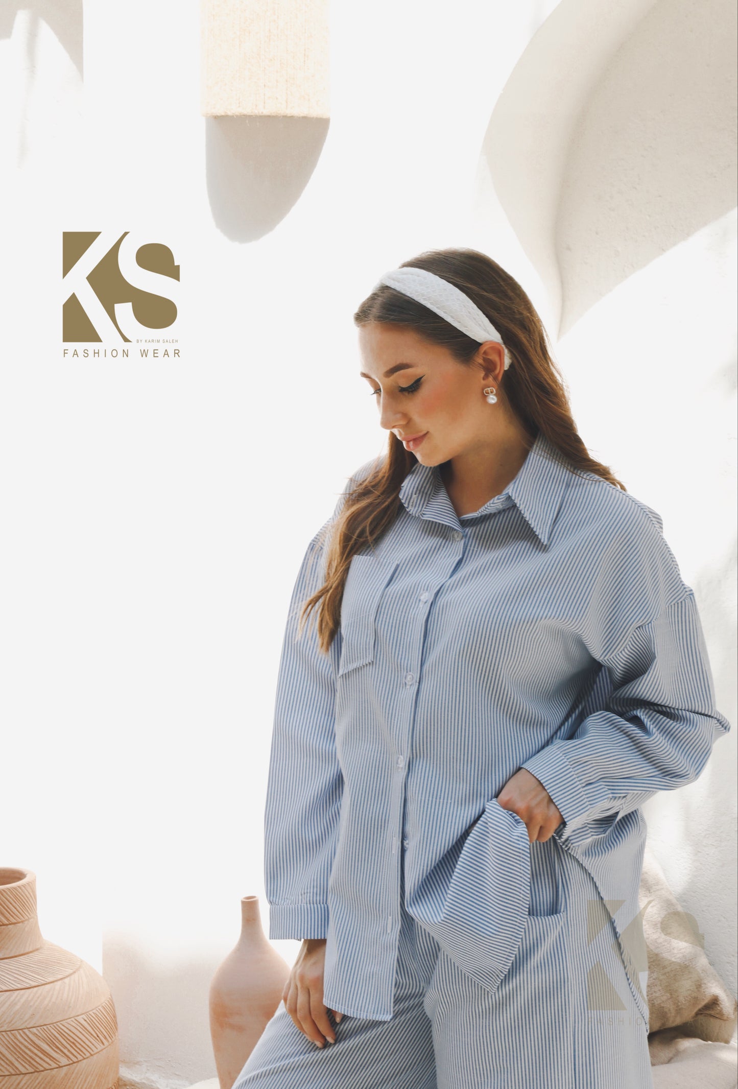 Lose Striped Shirt - Striped Blue