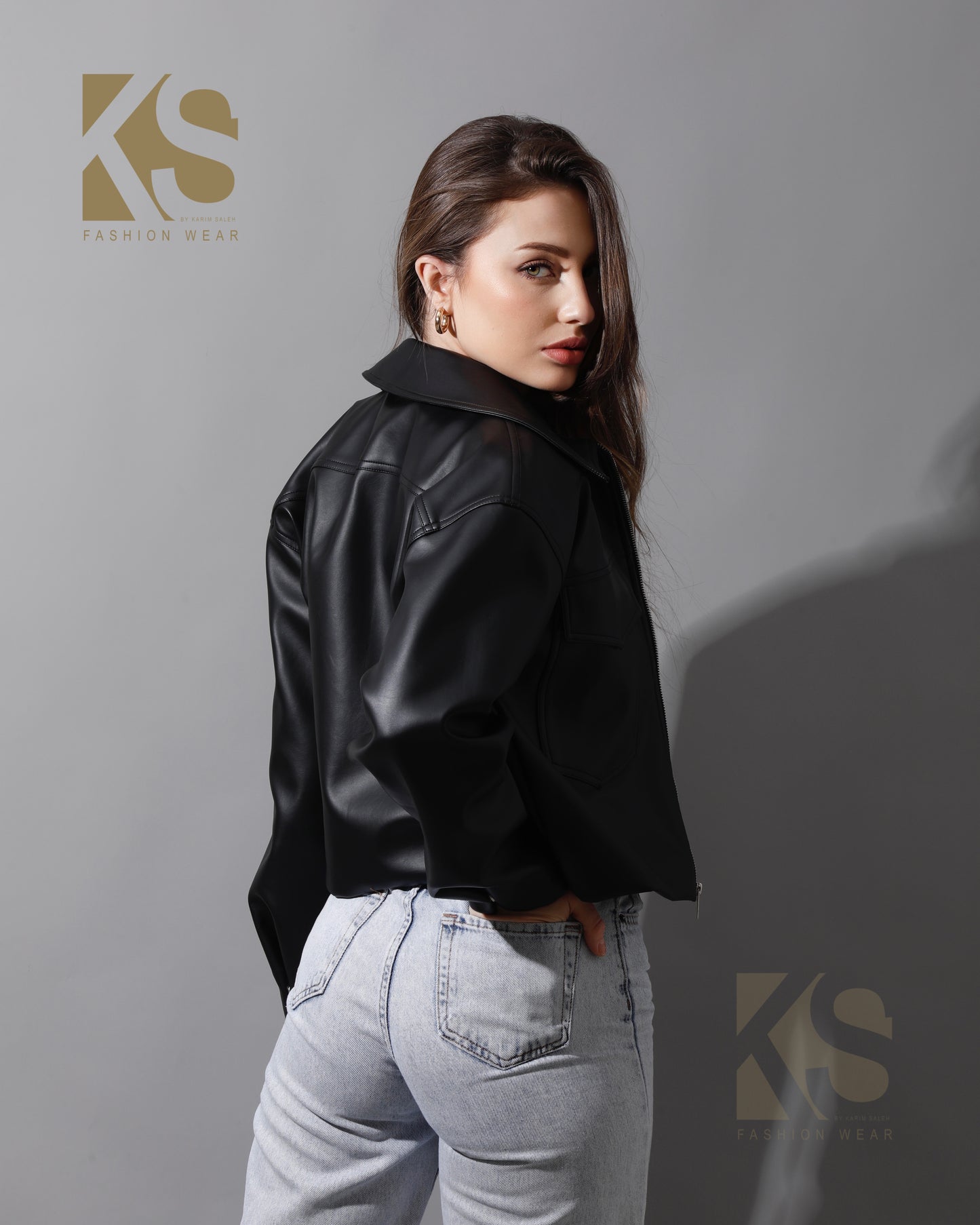 Leather Buckle Jacket - Black