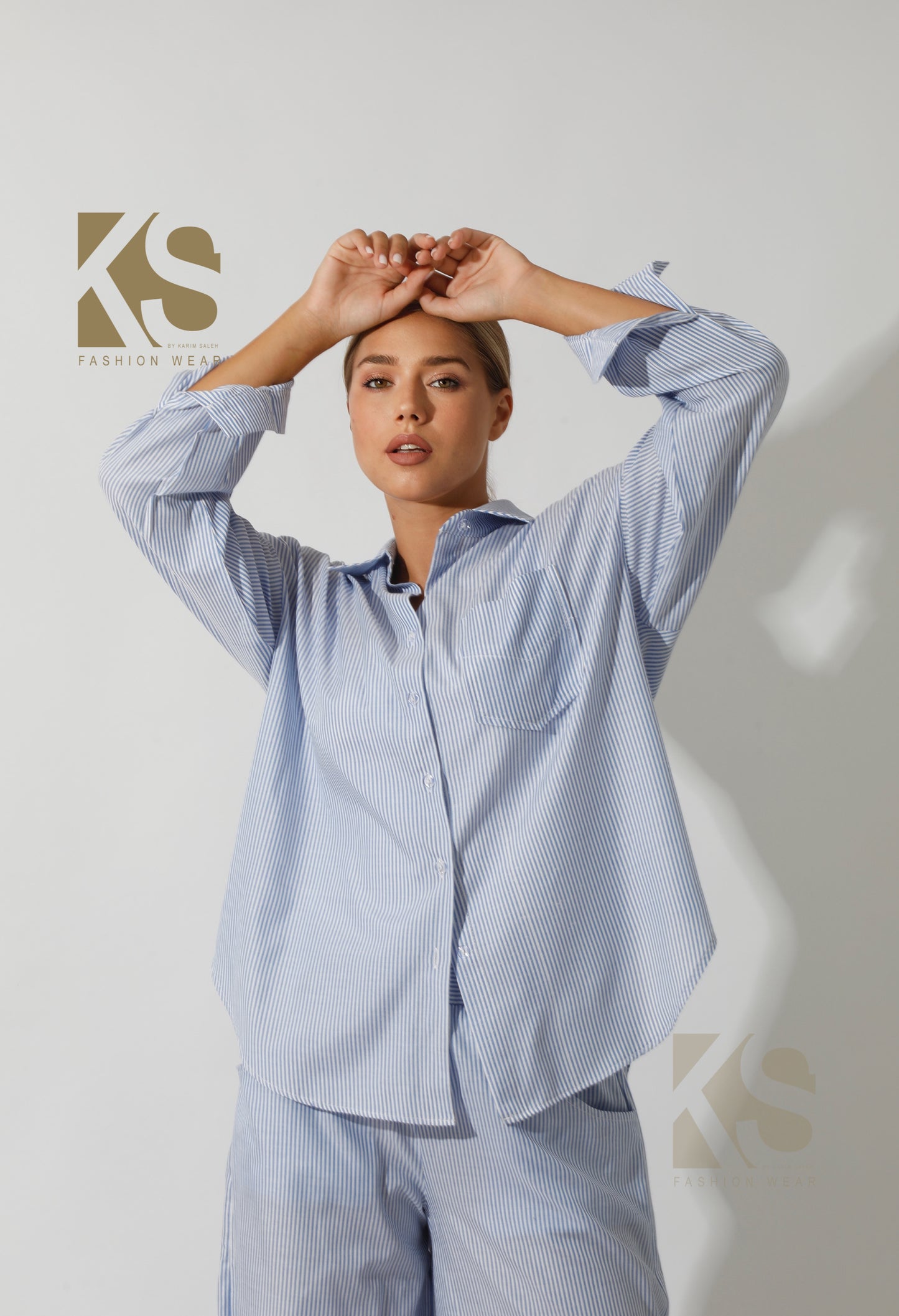 Lose Striped Shirt - Striped Blue