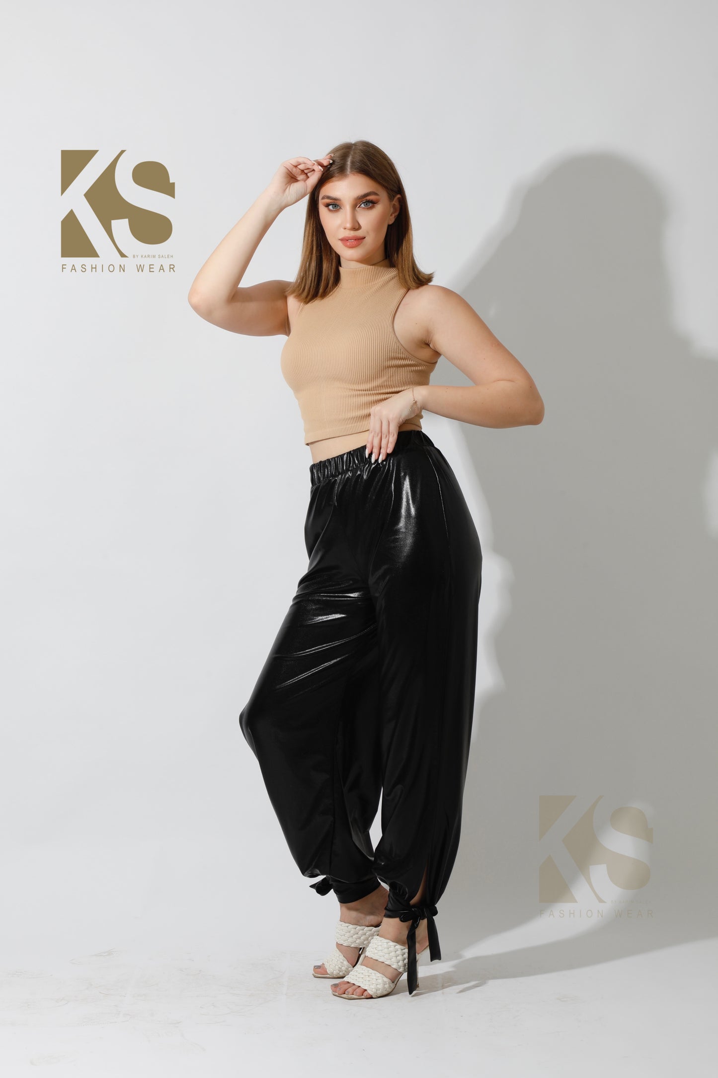 Side Slit Trousers - Black