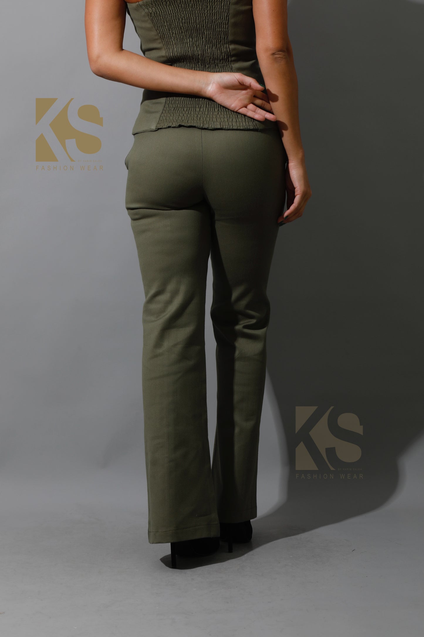 Co-Ord BootCut pants - Olive