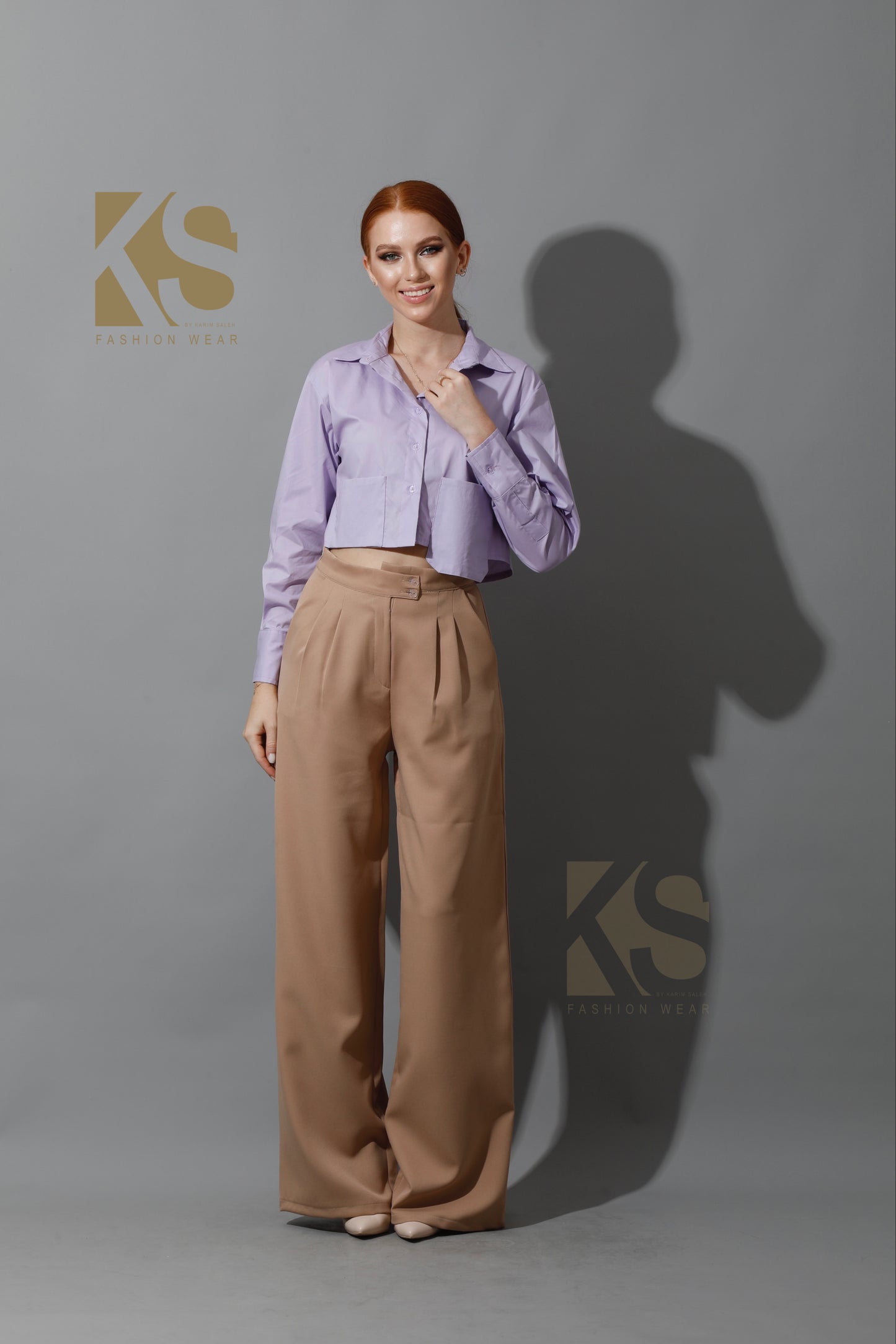 Cropped Shirt - Lavender