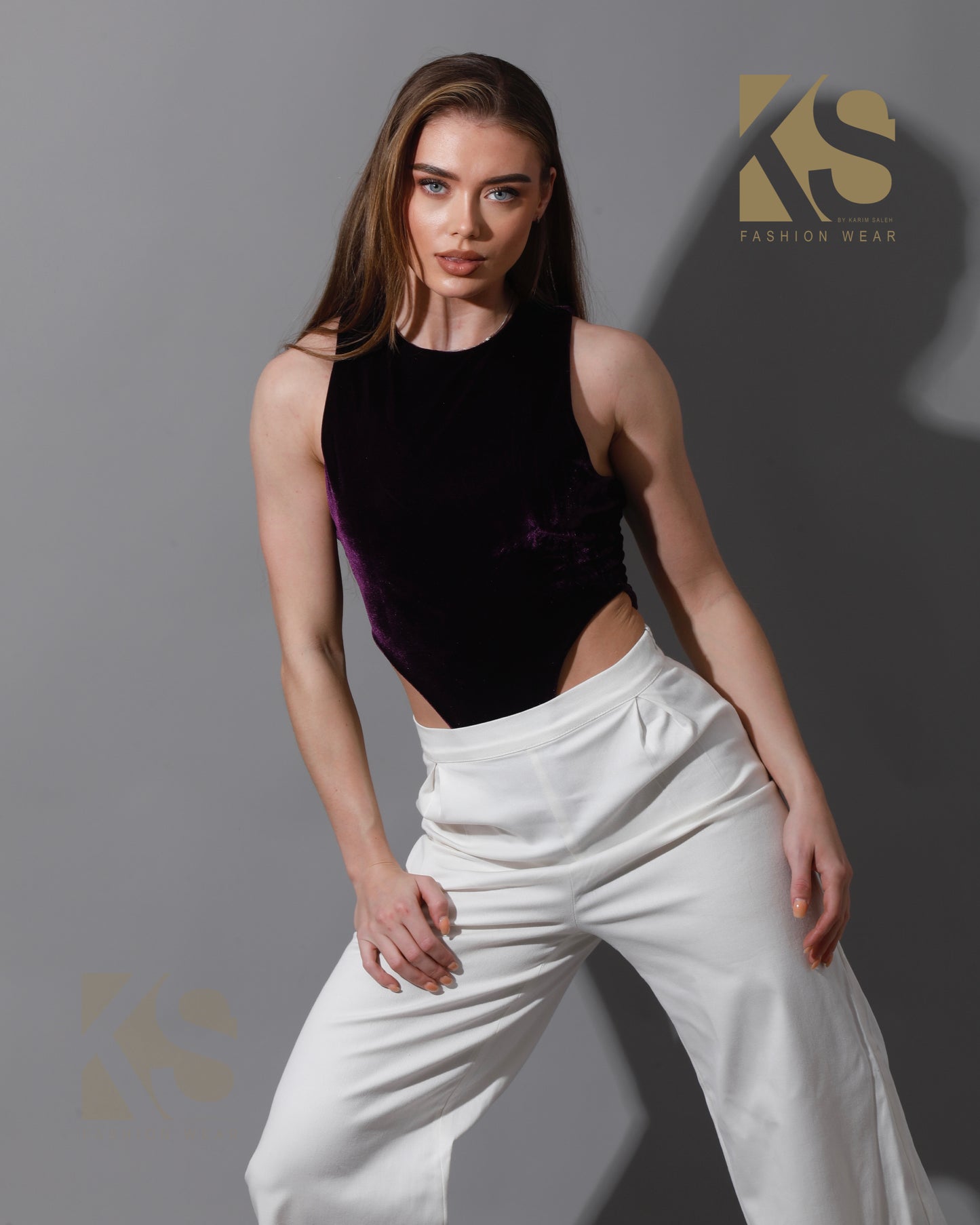 Velvet Body Suit - Purple
