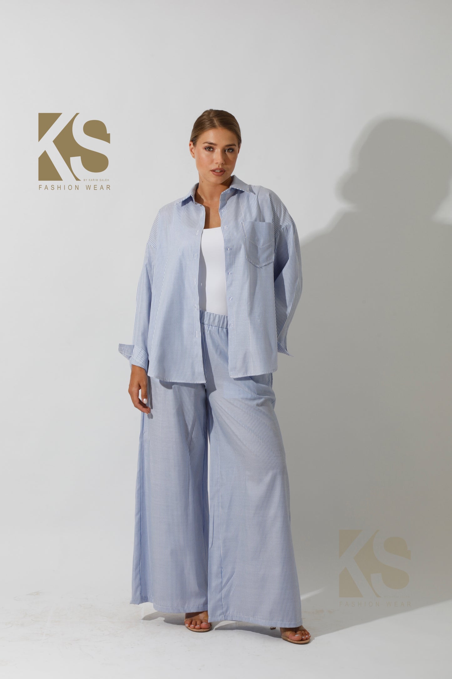 Lose Striped Shirt - Striped Blue