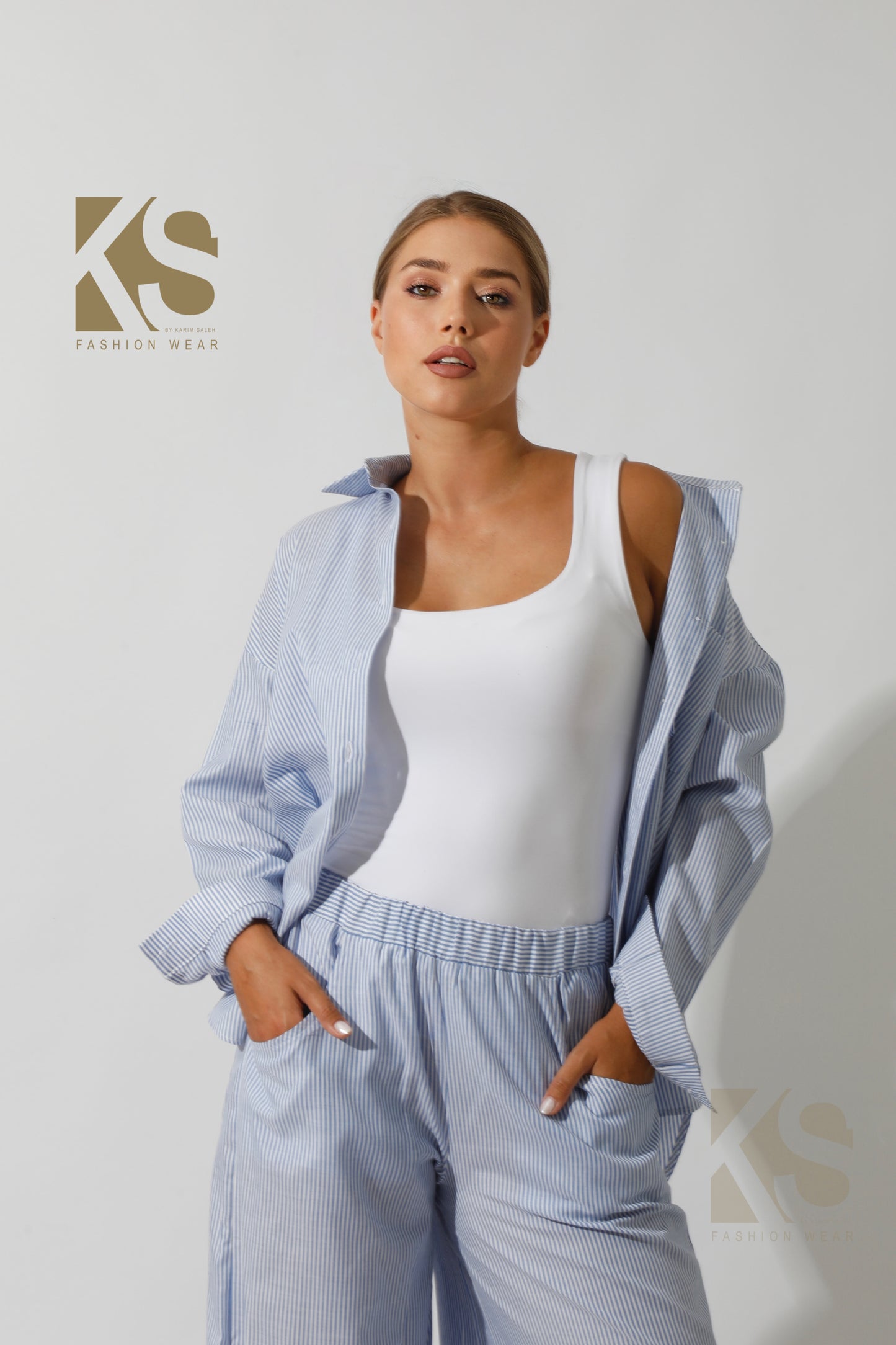 Lose Striped Shirt - Striped Blue
