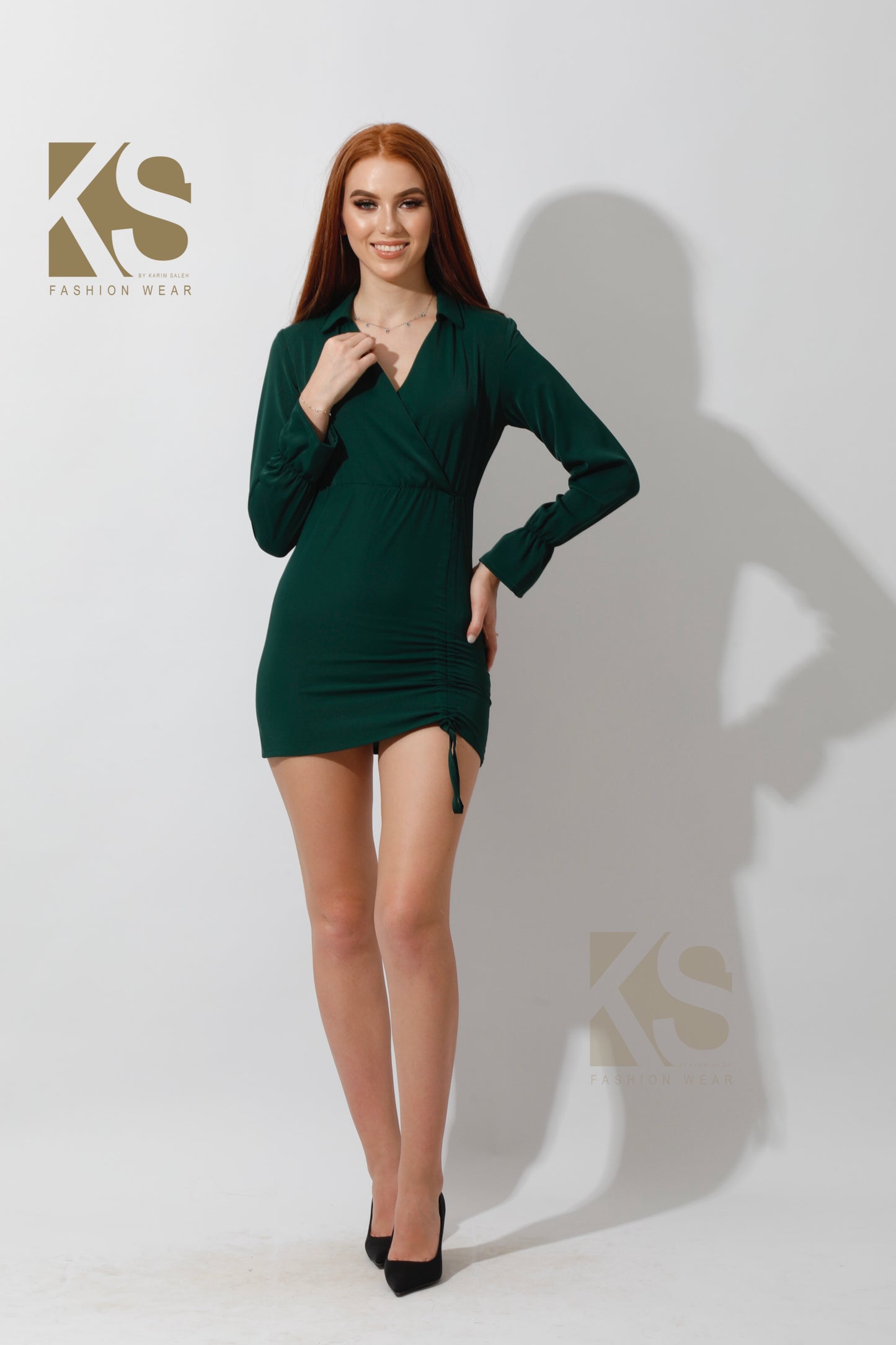 Dress Shirt With Long Sleeves - Dark Green