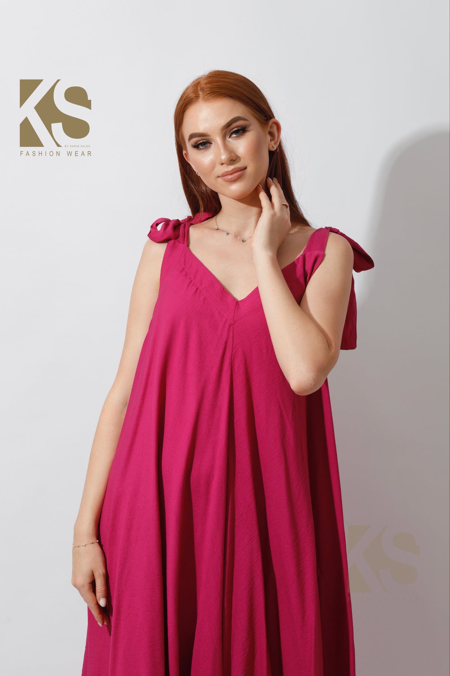 Tied Up Lose Jumpsuit - Barbie Pink