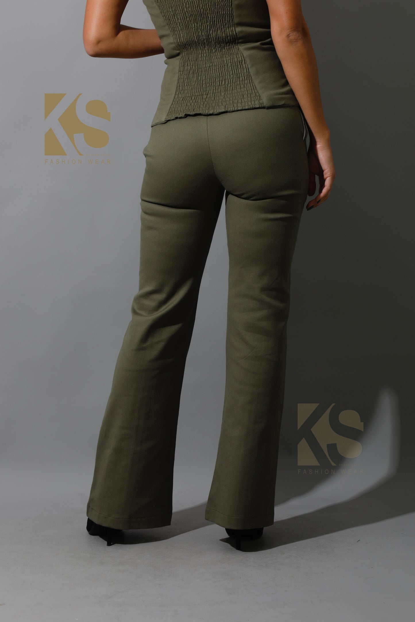 Co-Ord BootCut pants - Olive