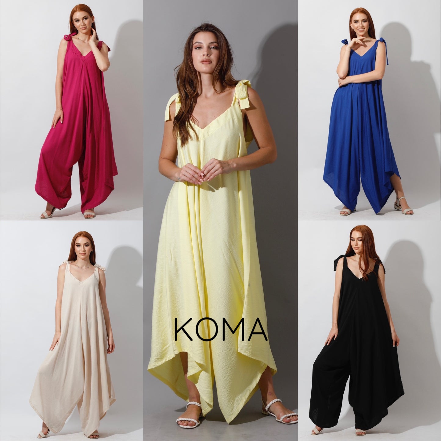 Tied Up Lose Jumpsuit - Dusty Yellow