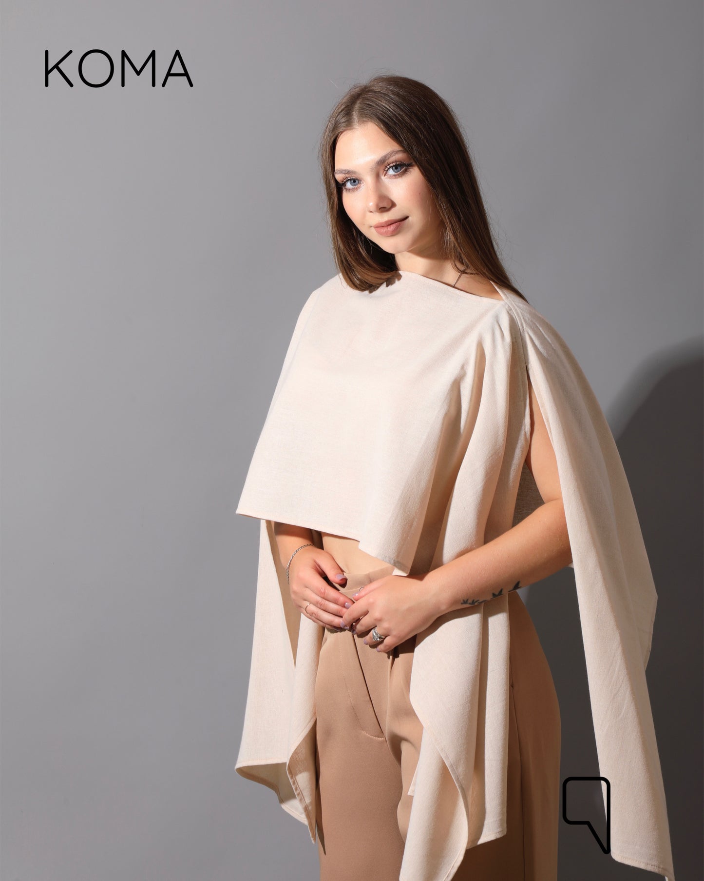 Butterfly Top - Beige