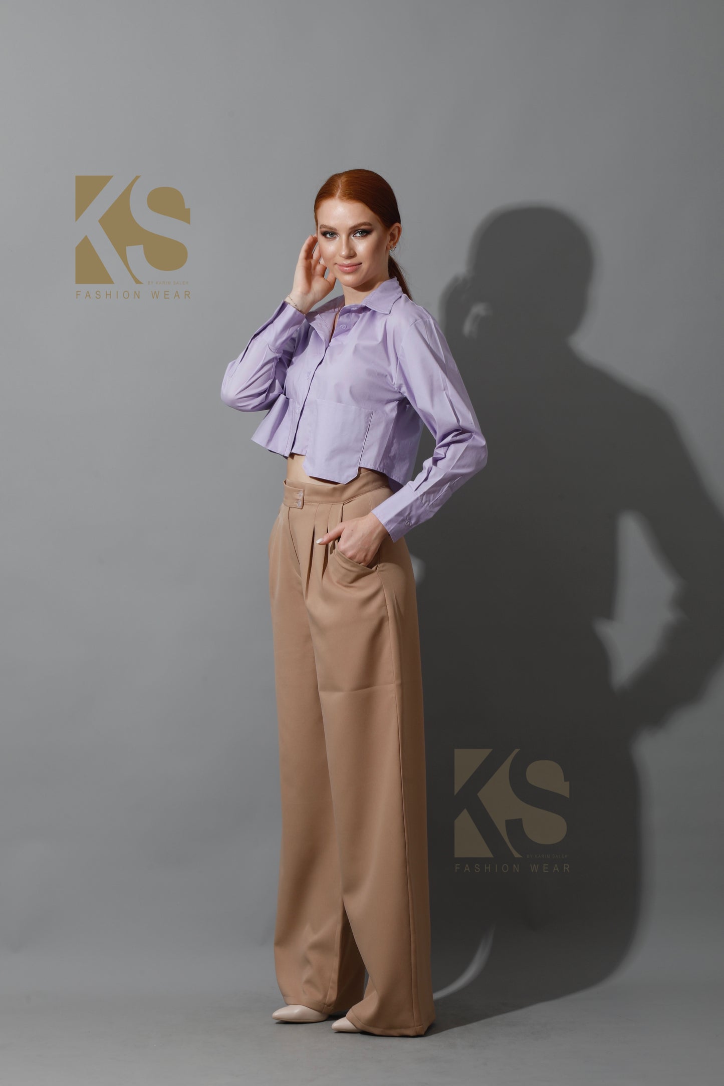 Cropped Shirt - Lavender