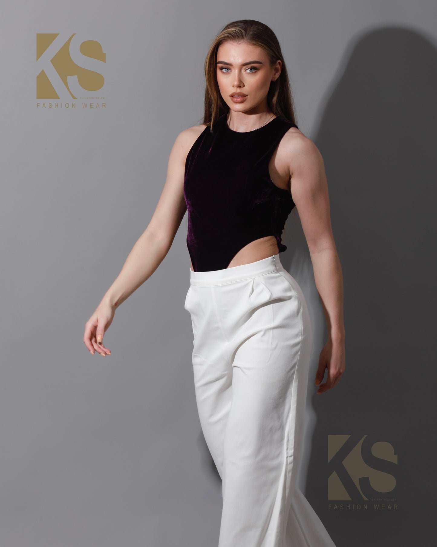 Velvet Body Suit - Purple