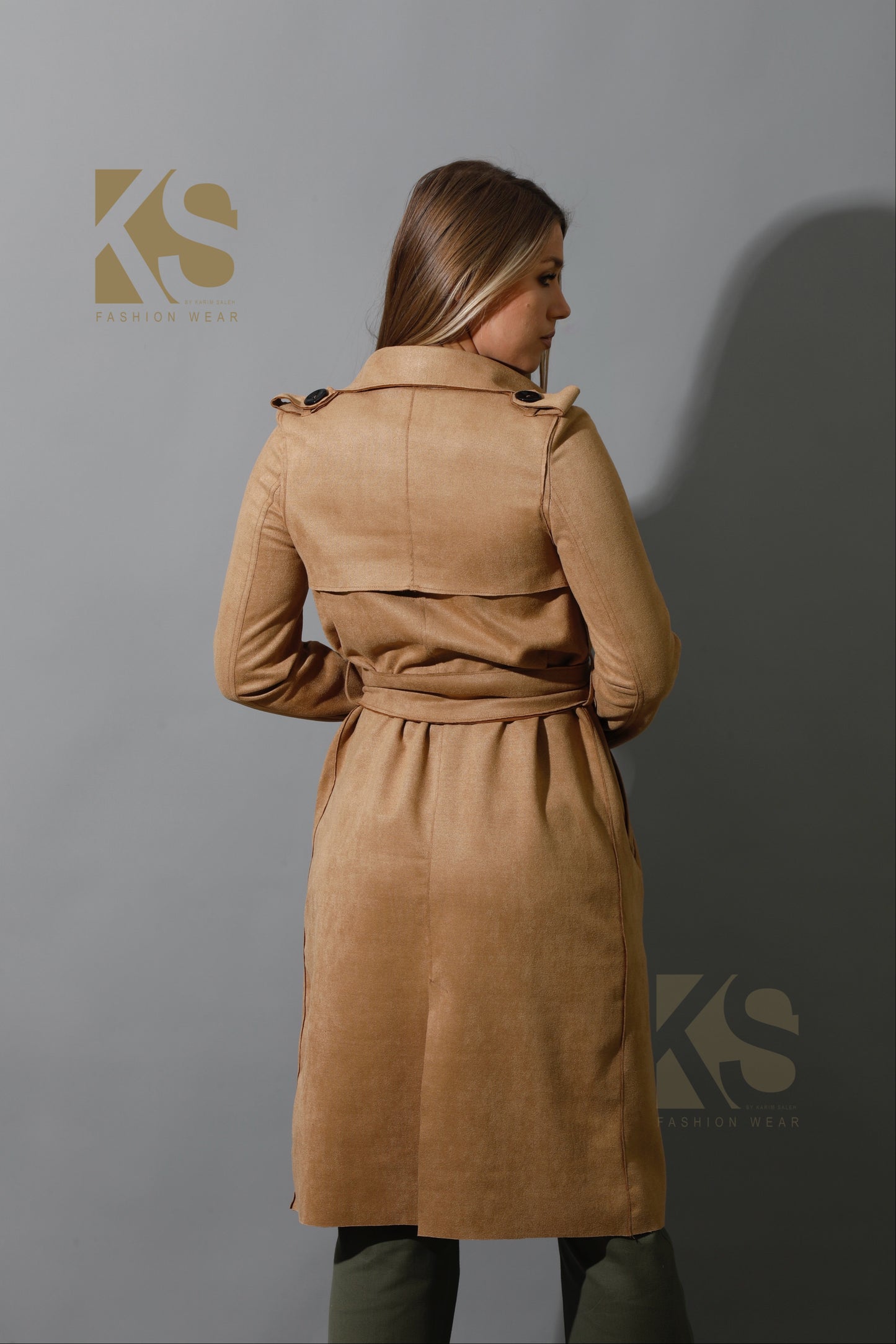 Wrap Trench Cardigan - Camel