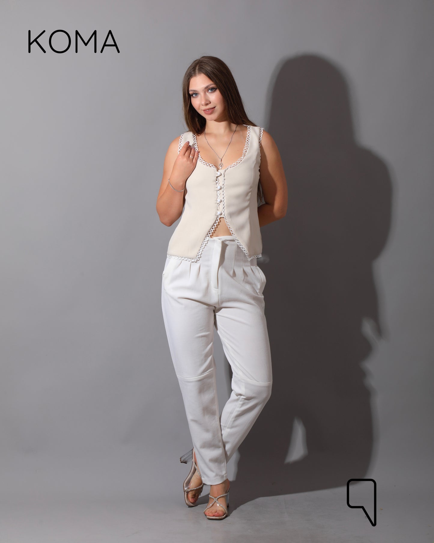 Accessorized Vest - Beige