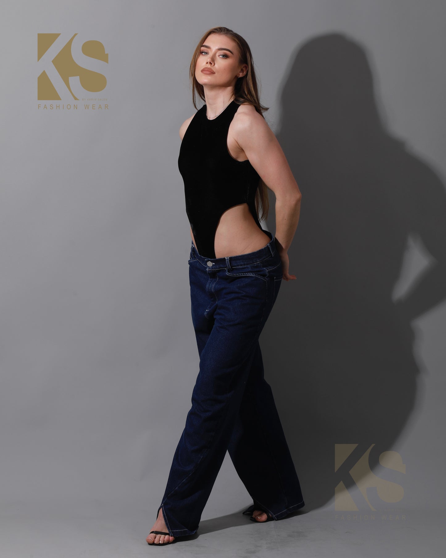 Velvet Body Suit - Black