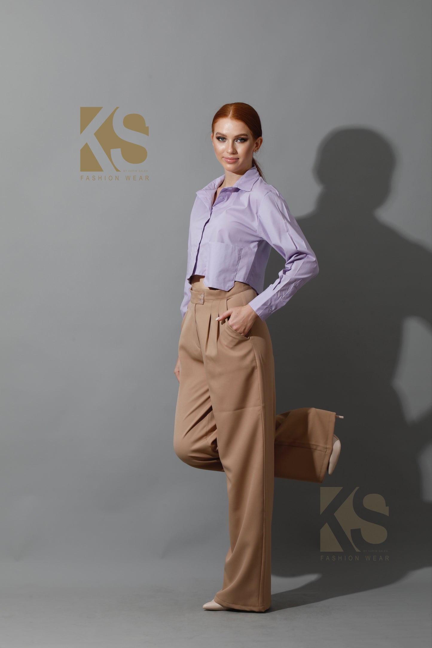 Cropped Shirt - Lavender
