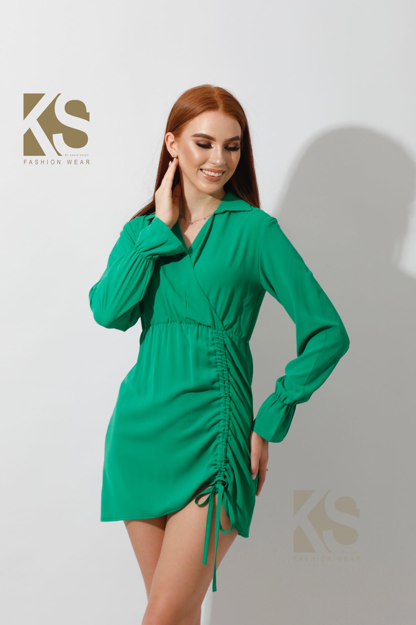 Dress Shirt With Long Sleeves - Green