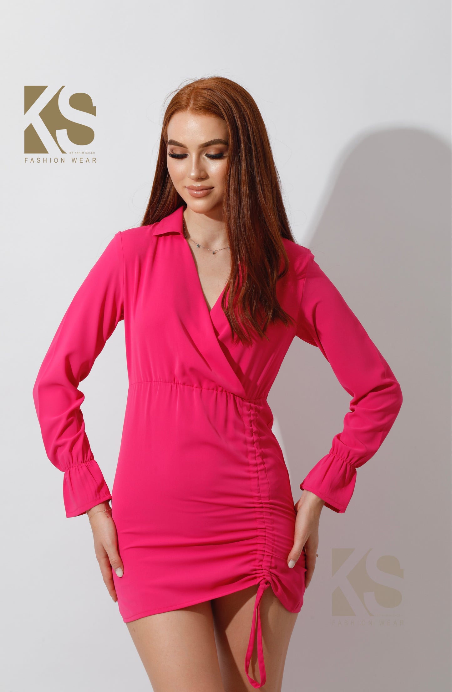 Dress Shirt With Long Sleeves - Barbie Pink