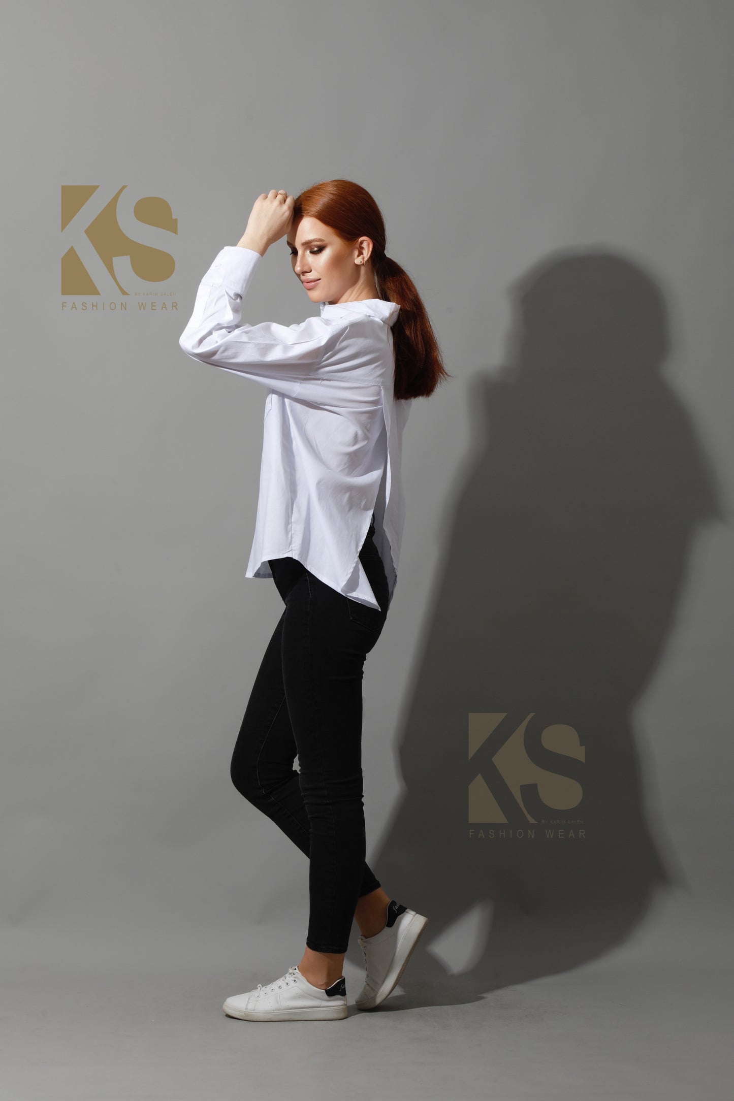 Back Slit Shirt - White
