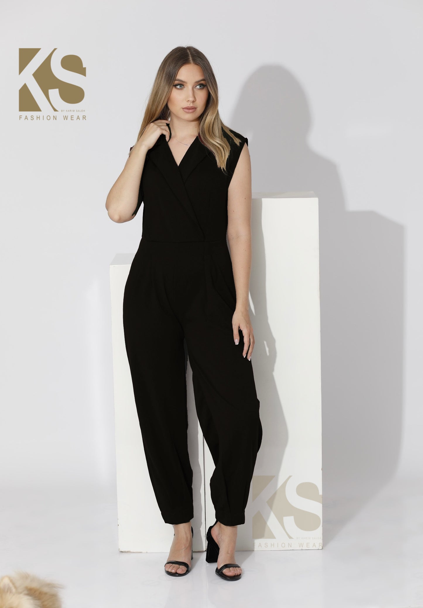 Wrapped Jumpsuit Sleeveless - Black