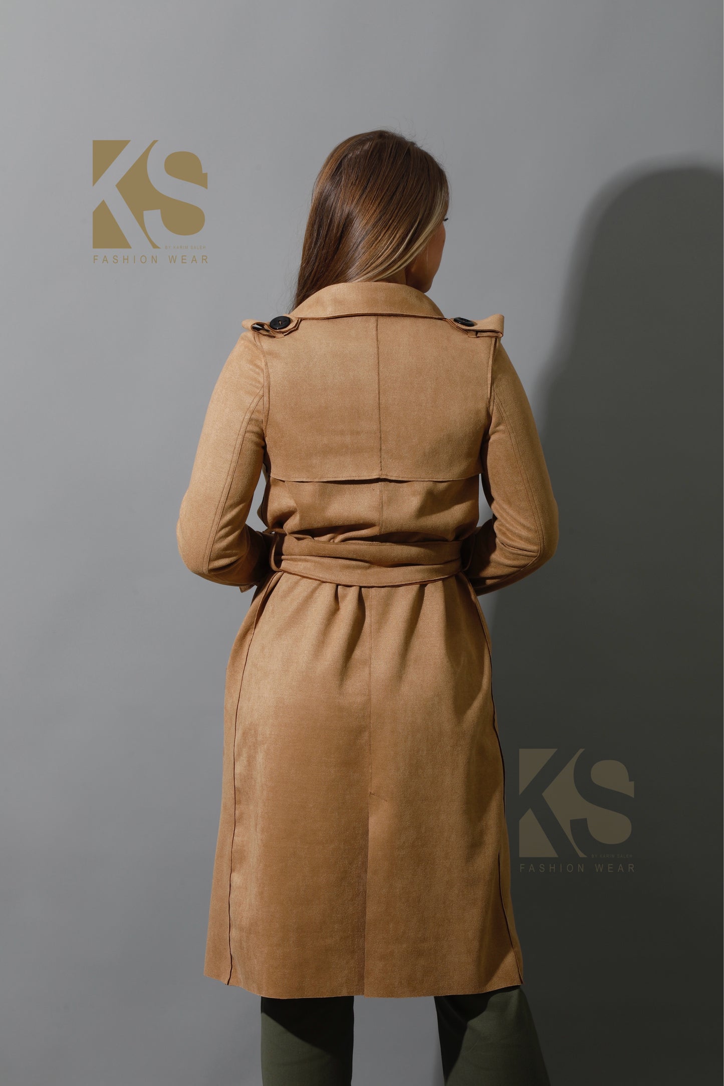 Wrap Trench Cardigan - Camel