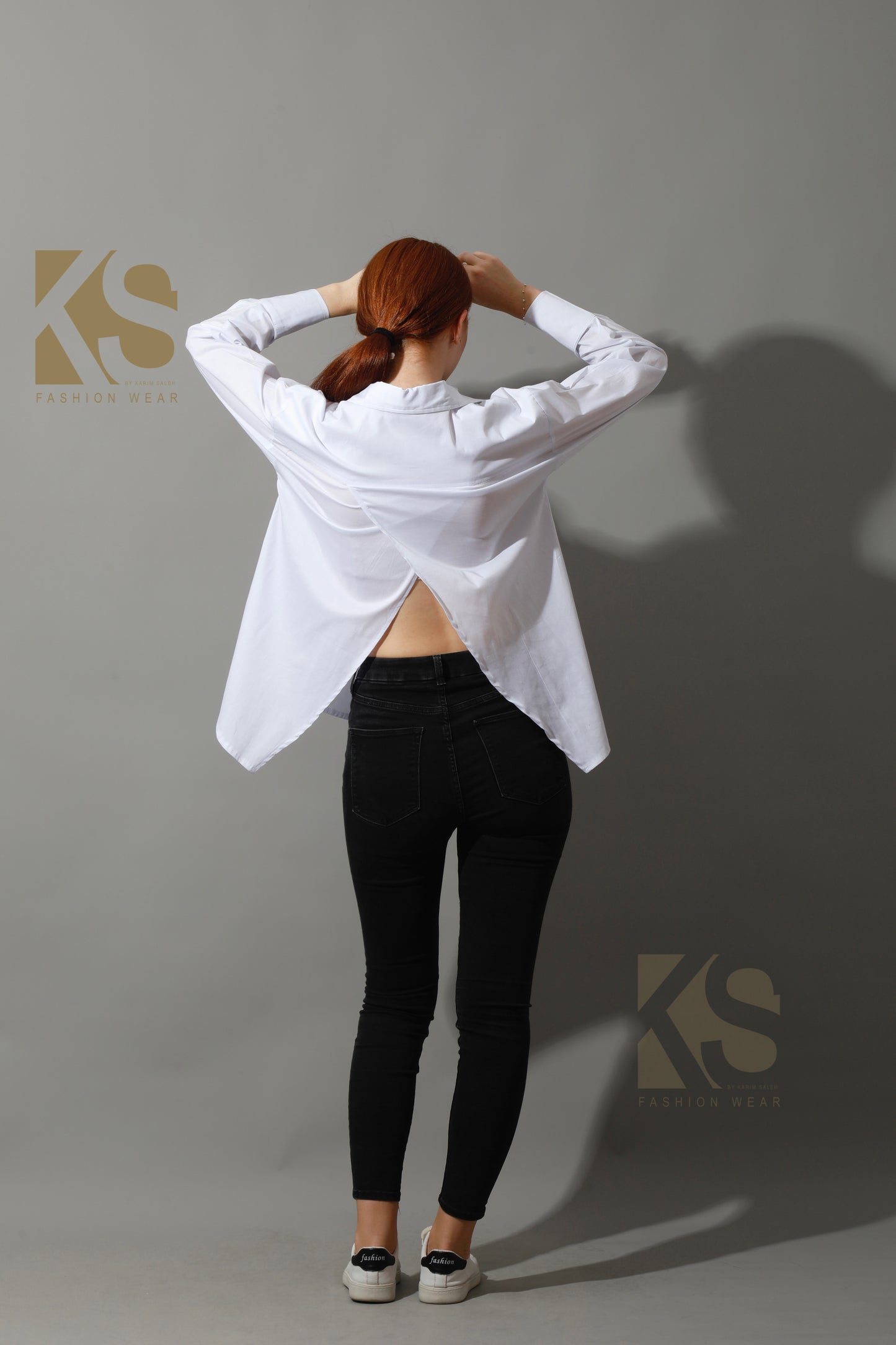 Back Slit Shirt - White
