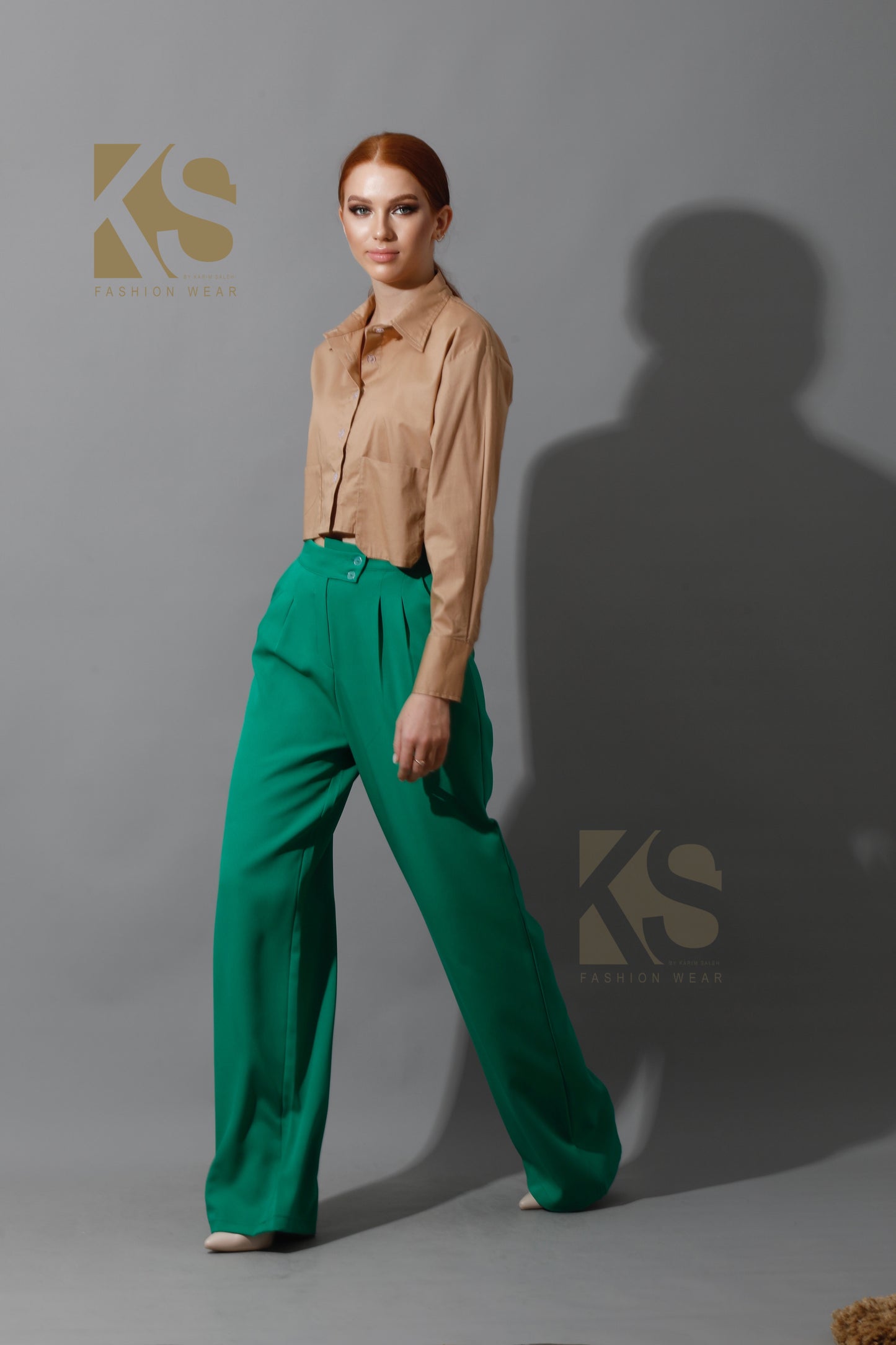 Cropped Shirt - Beige