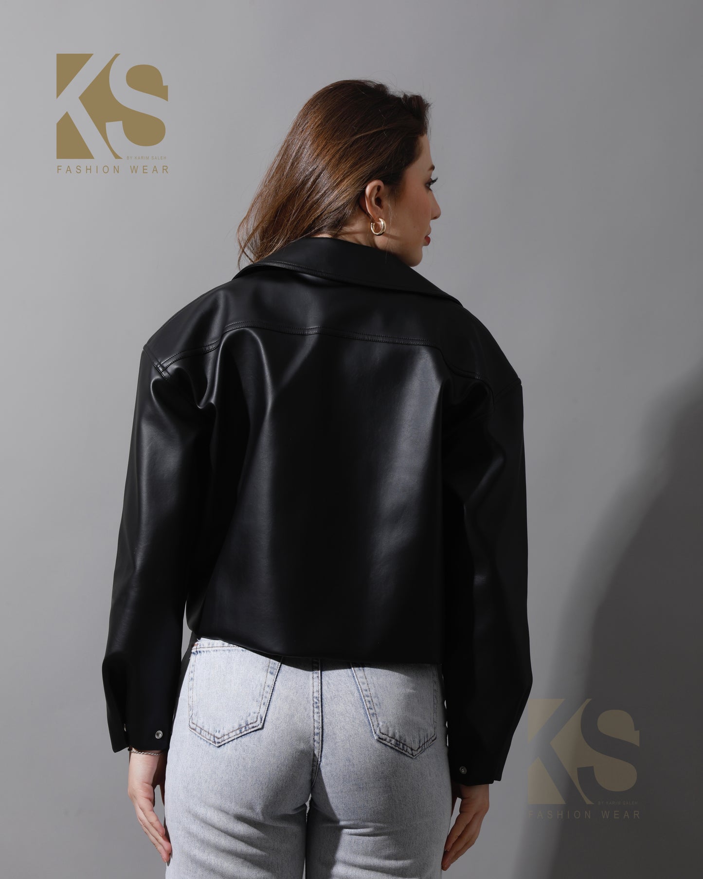Leather Buckle Jacket - Black