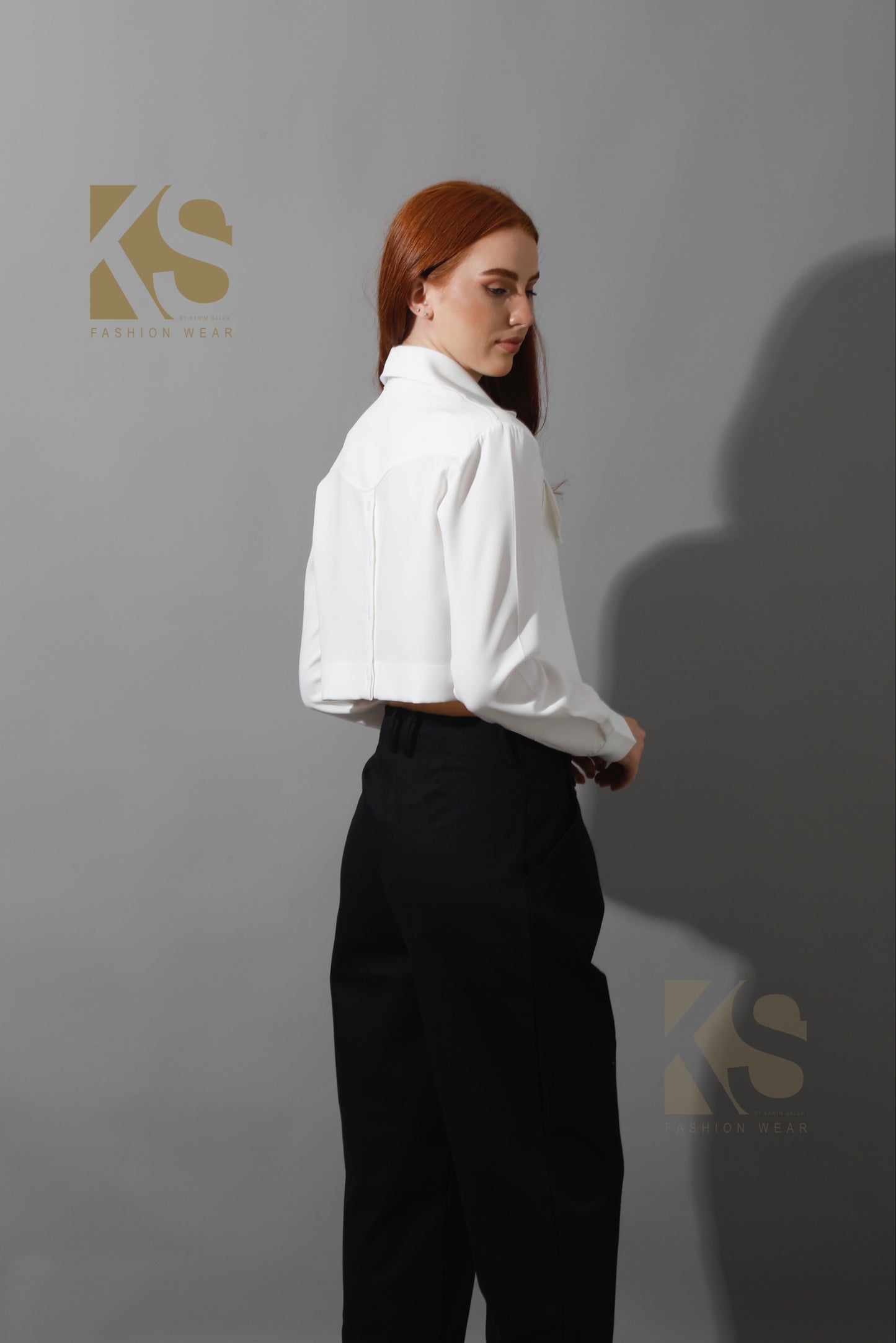 High Rise Paper-Bag Pants - Black