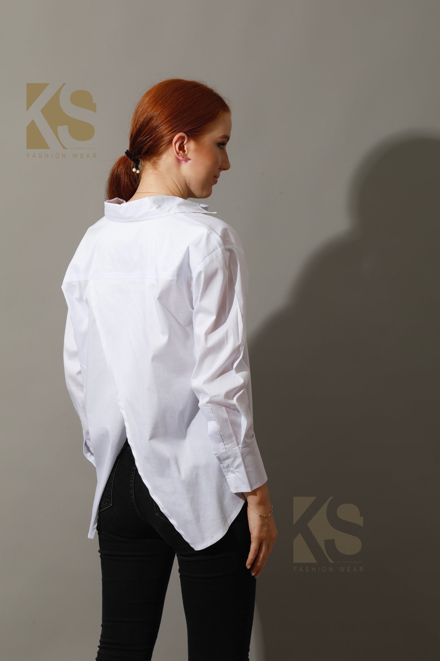 Back Slit Shirt - White