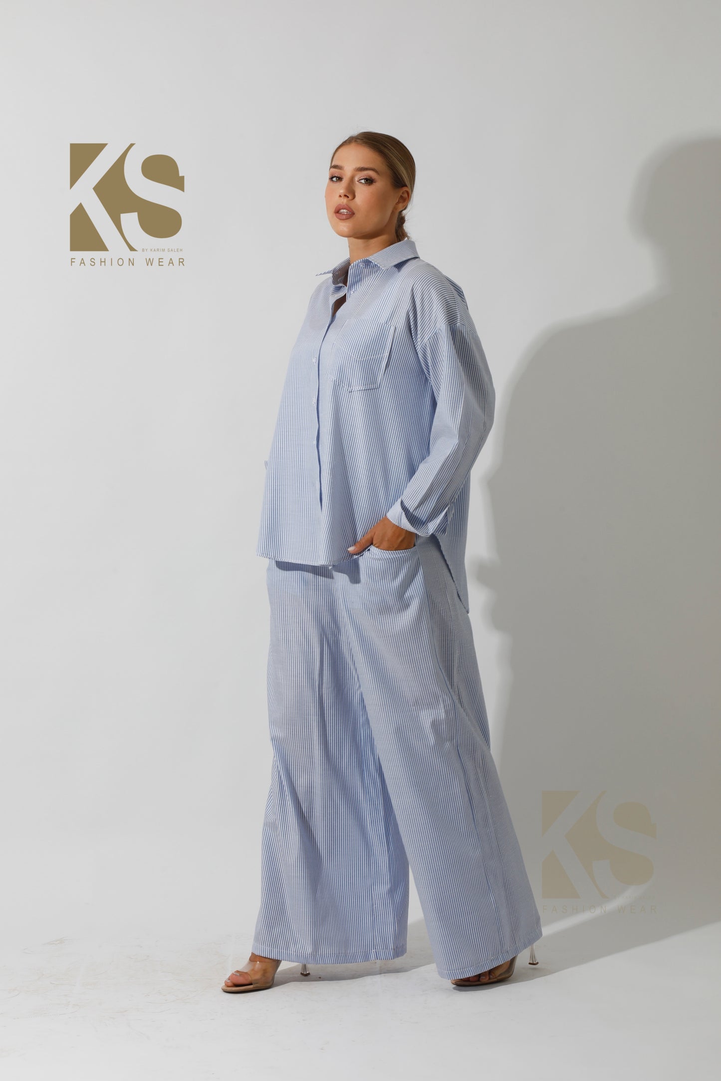 Lose Striped Shirt - Striped Blue