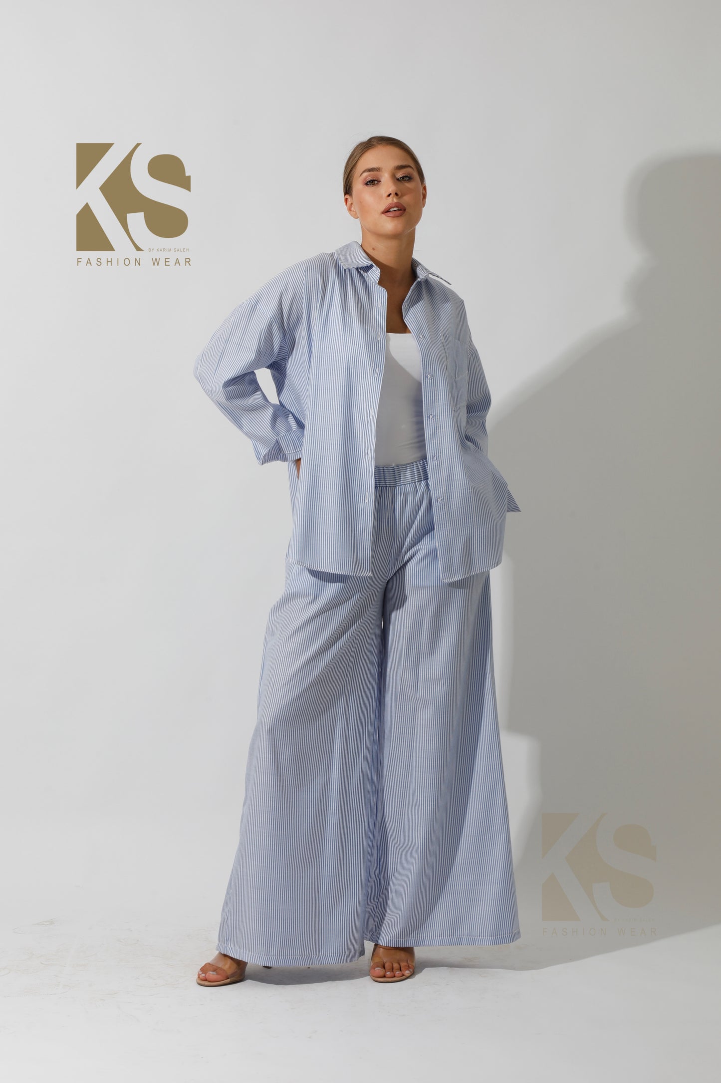 Lose Striped Shirt - Striped Blue